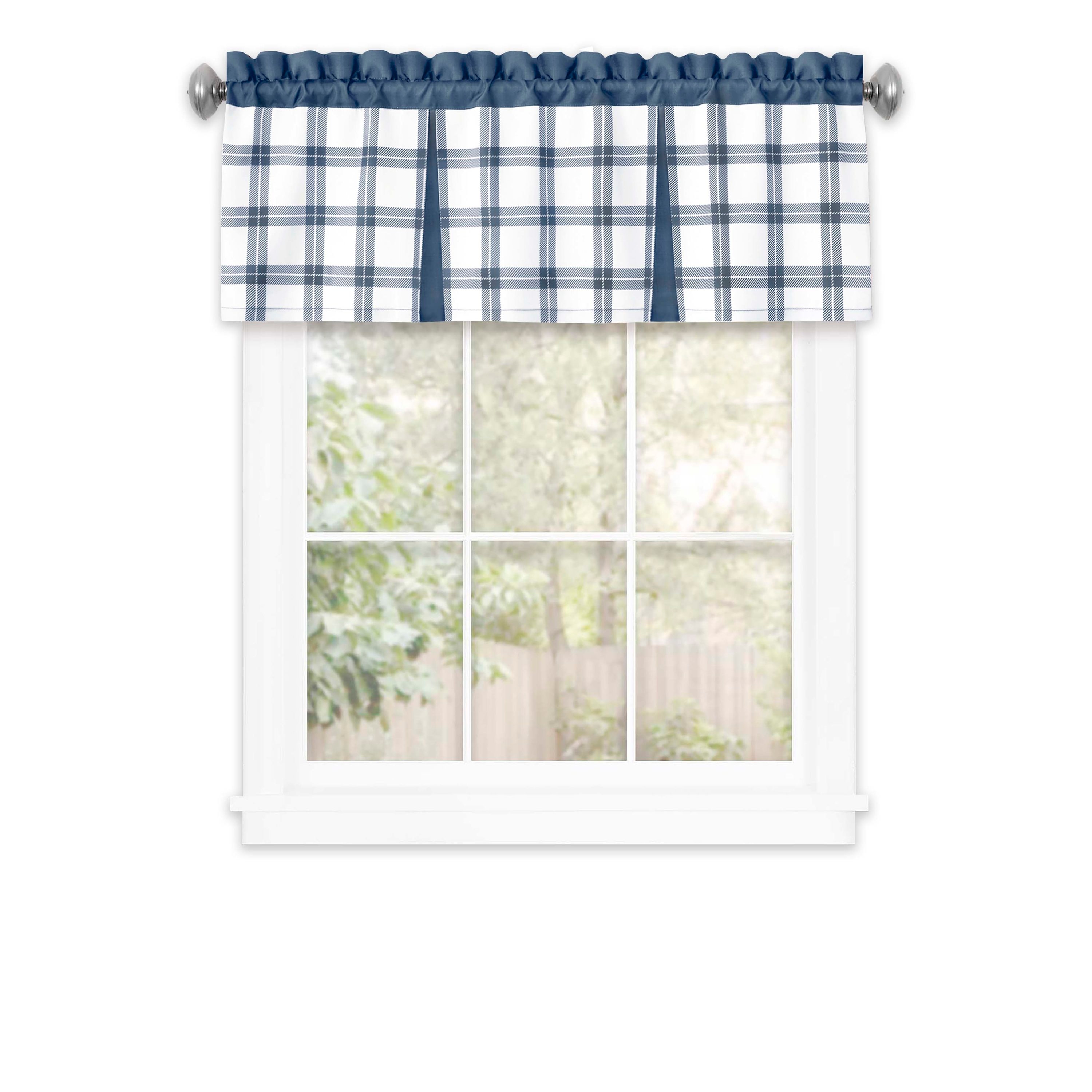 Achim TAVL13BL12 Tate 13-Inches Blue Polyester Rod pocket Valance