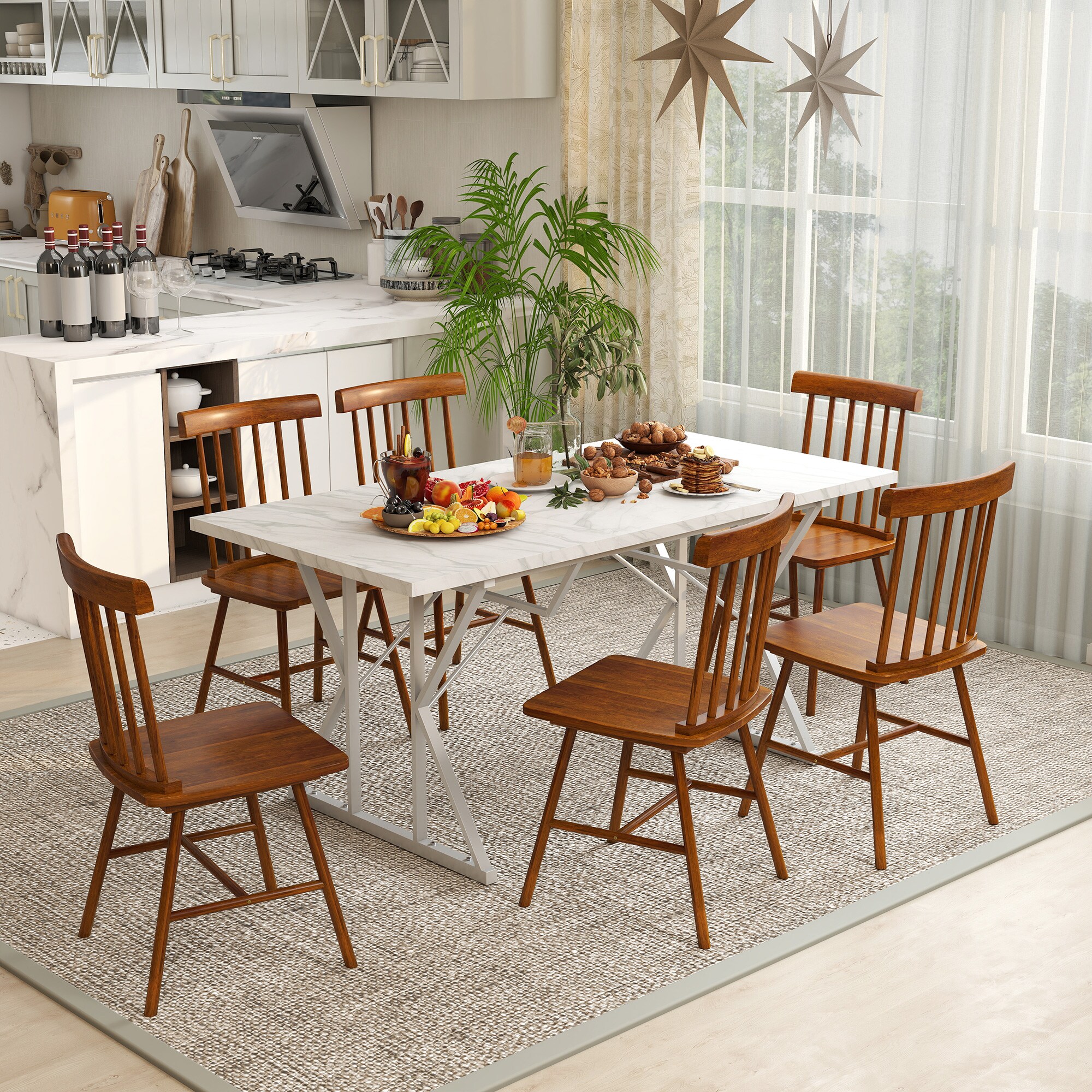 HomCom 83A-328V01LR Dining-Chairs - View #7