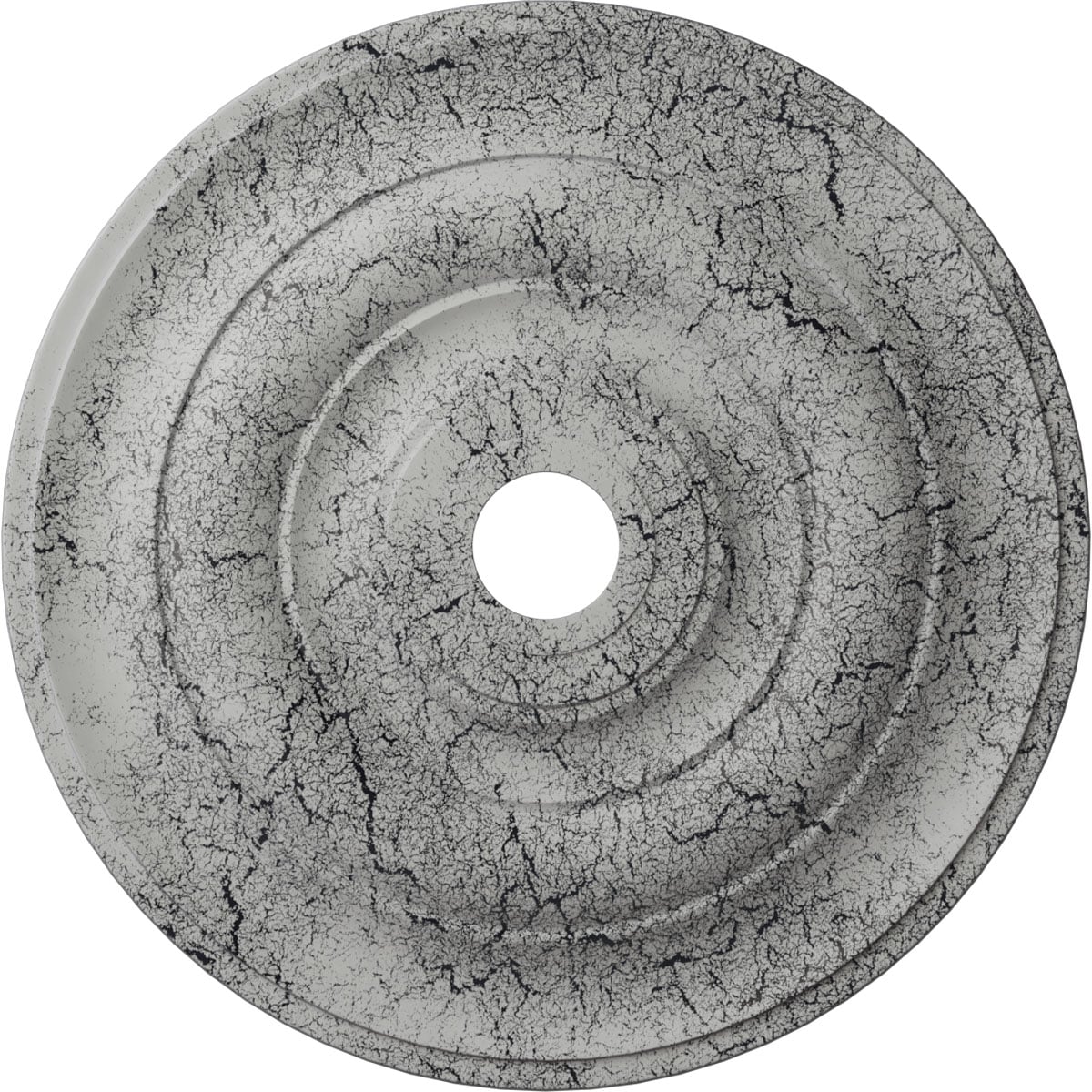Ekena Millwork CM26JEUWC Jefferson 26.5-in W x 26.5-in L Painted Ultra Pure White Crackle Polyurethane Whole Ceiling Medallion