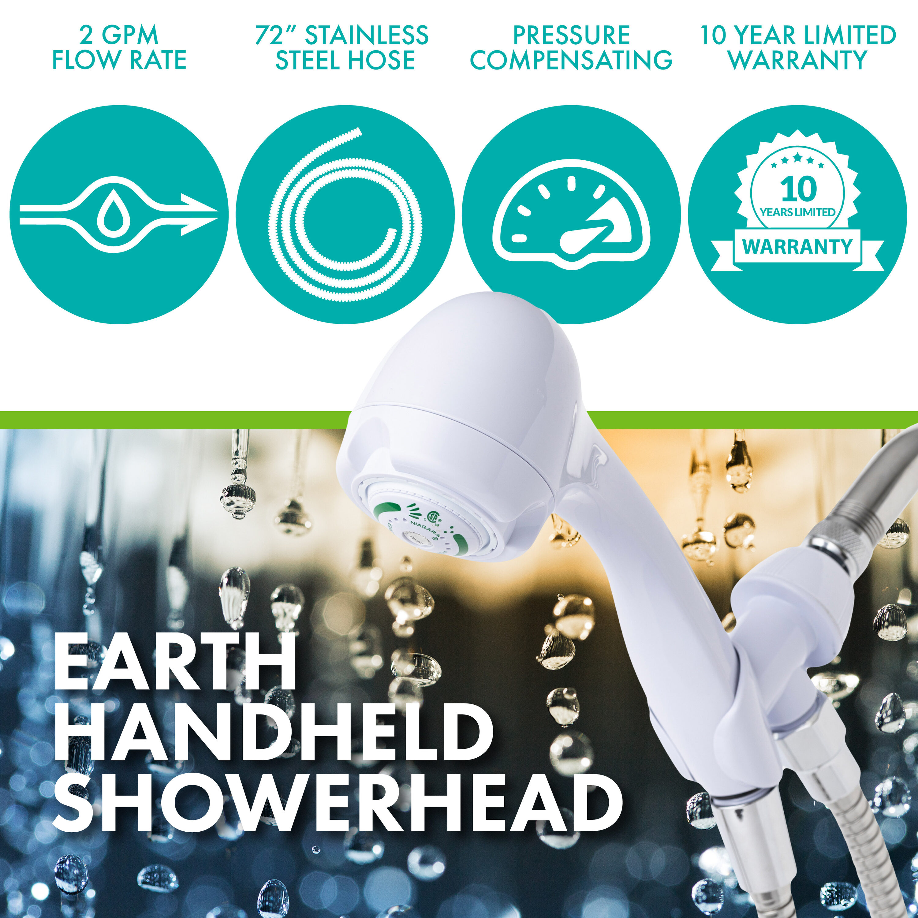 Niagara Conservation N2935-1PK Fixed-Showerhead - View #2