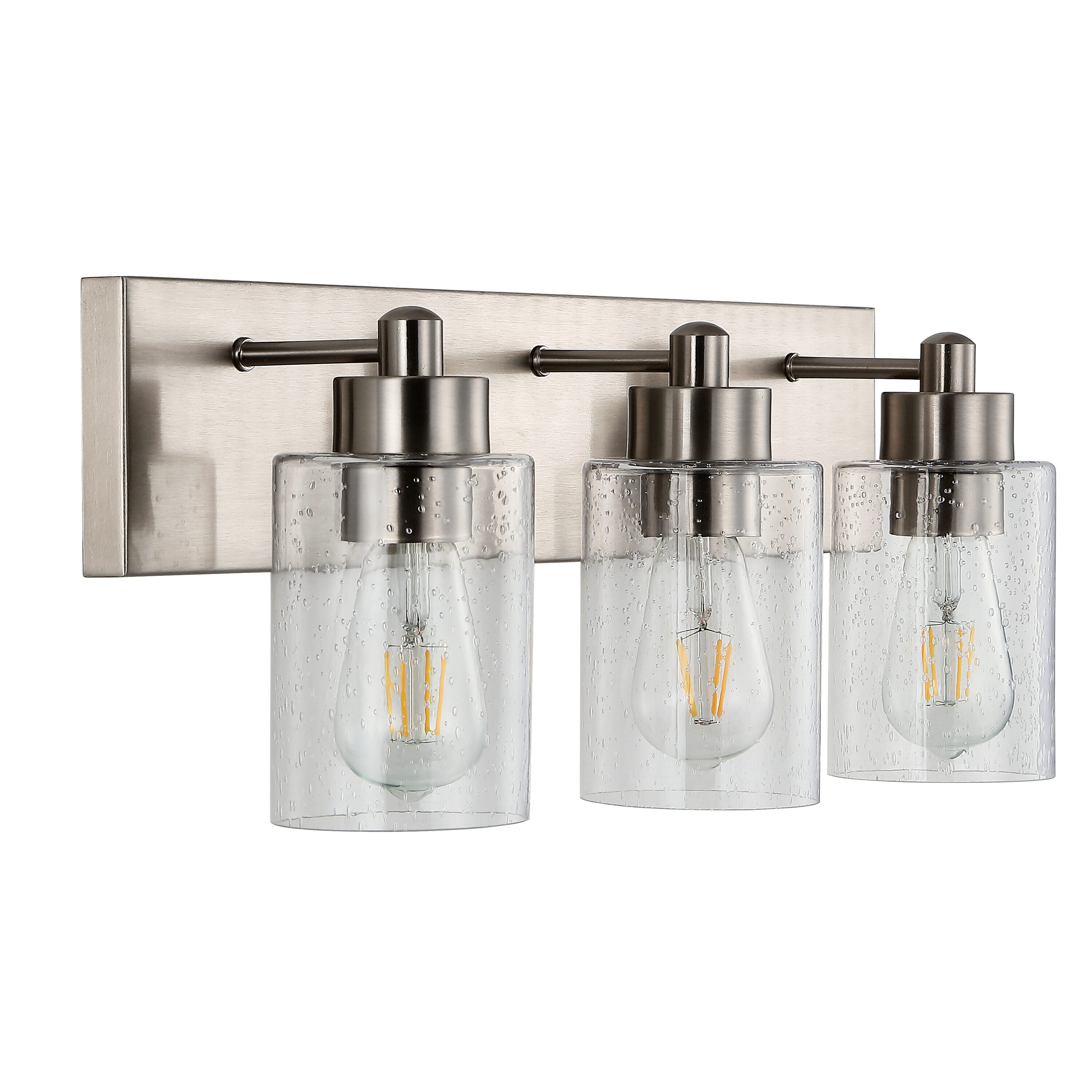Irving 22" Nickel 3-Light Cylinder Vanity Light