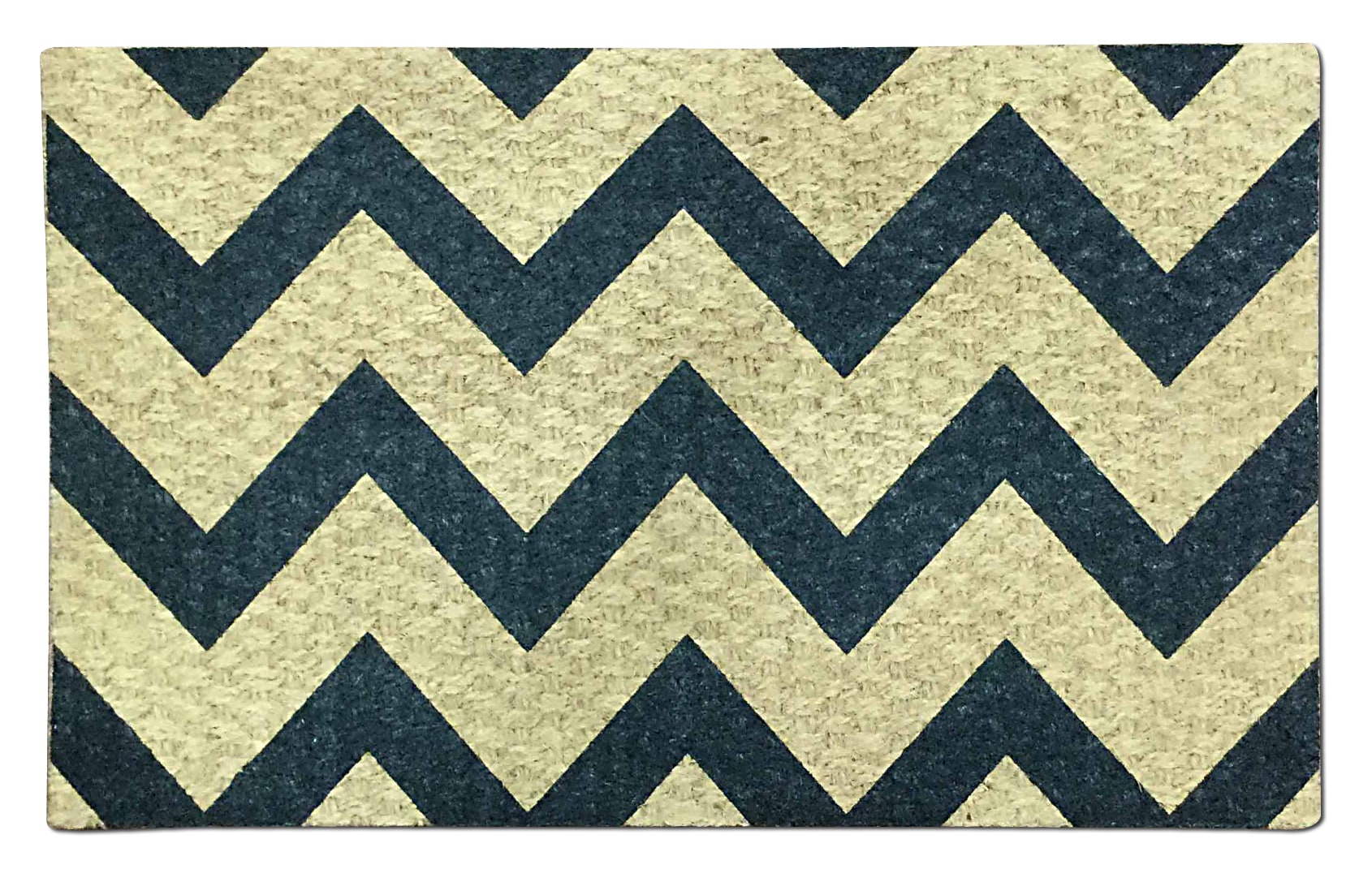 J&V TEXTILES PN05 1-1/2-ft x 2-1/2-ft Tan Coir Rectangular Outdoor Decorative Door Mat