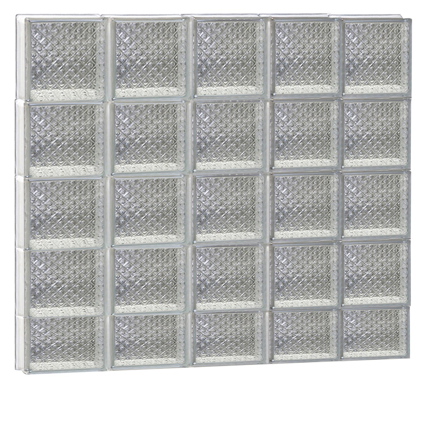 REDI2SET S4038DP Diamond Glass 38-3/4-in x 36-3/4-in Frameless Replacement Glass Block Window
