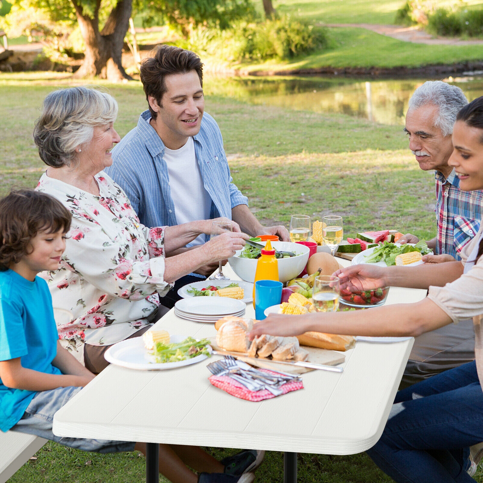 Clihome CWCH-OP70AD672WH Picnic-Tables - View #4