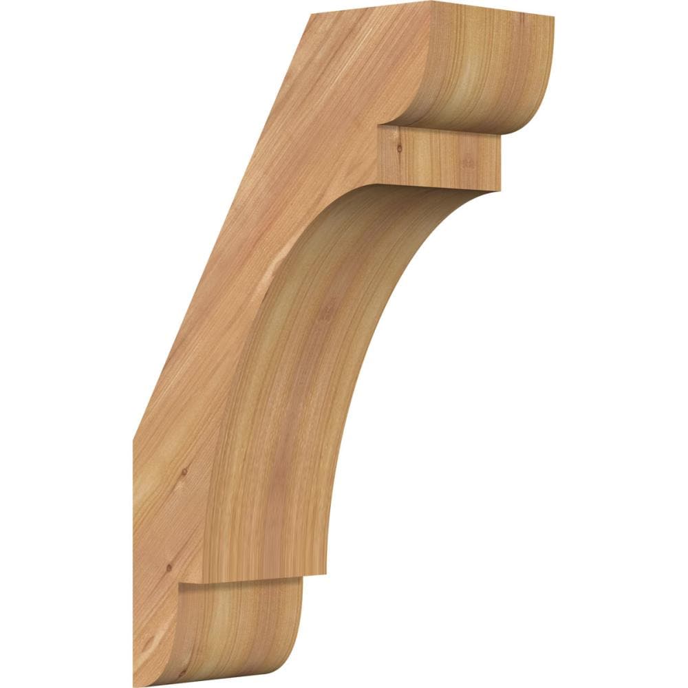 Ekena Millwork BRC06X12X20OLY00SWR 5-1/2-in x 12-in x 20-in Western Red Cedar Unfinished Wood Olympic Smooth Knee Brace