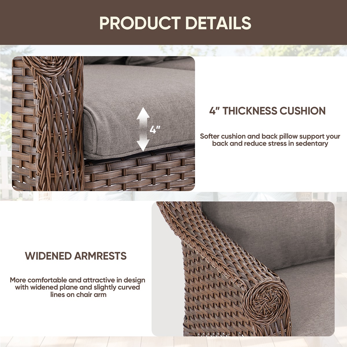 Rilyson FSPBR12-3 Patio-Sofas-Daybeds - View #6