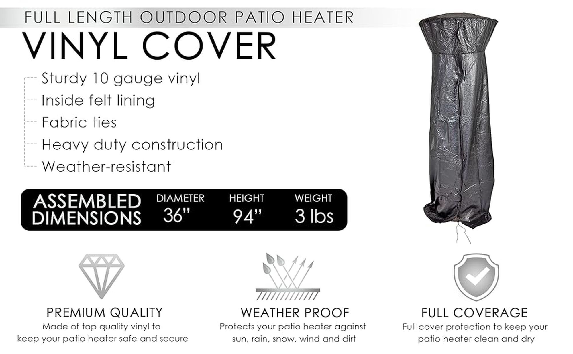Fire Sense 02129 Patio-Heater-Covers - View #9