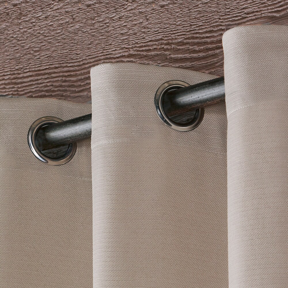 Exclusive Home 84-in Taupe Light Filtering Standard Lined Grommet ...