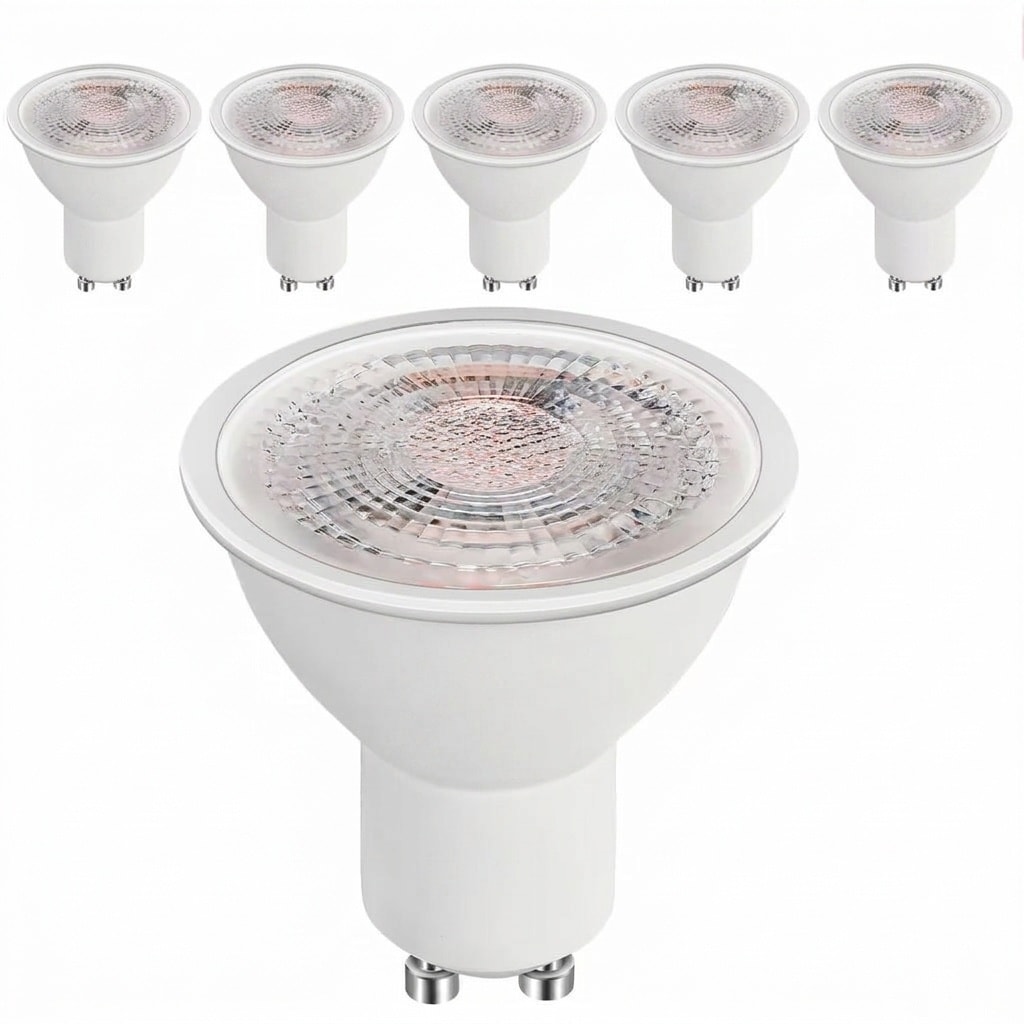 Etokfoks  50 Watt Equivalent 3000K Soft White GU10 MR16 Light Bulb Dimmable for Track Lighting Kitchen 6 Pack
