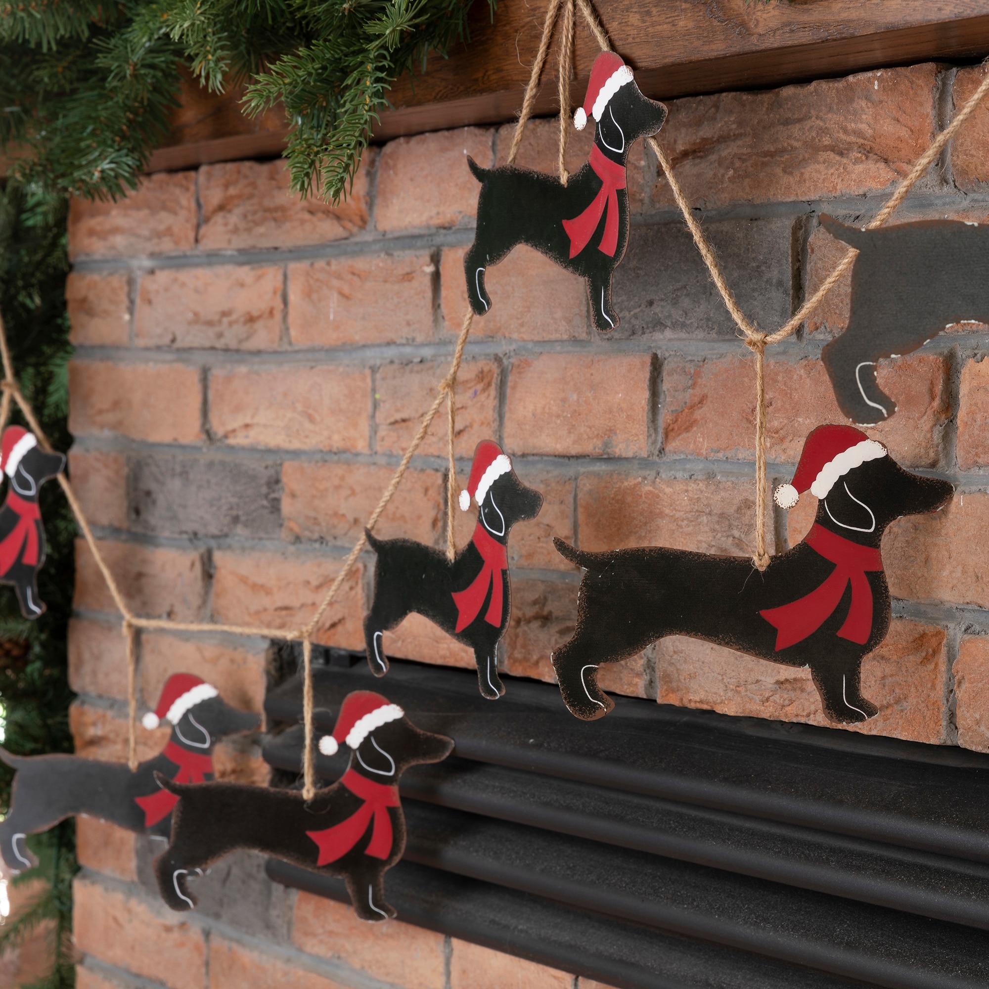 Glitzhome 2010300043 Artificial-Christmas-Garland - View #4