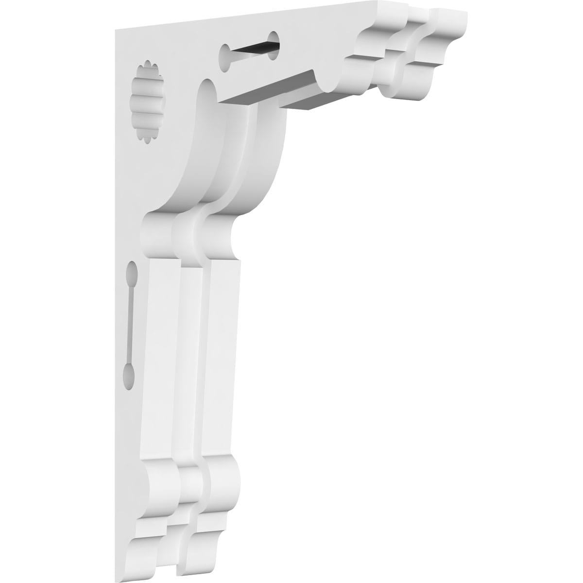 Ekena Millwork CORP01X05X08CE 1.875-in x 5-in x 8-in Cena Unfinished White PVC Paintable Corbel