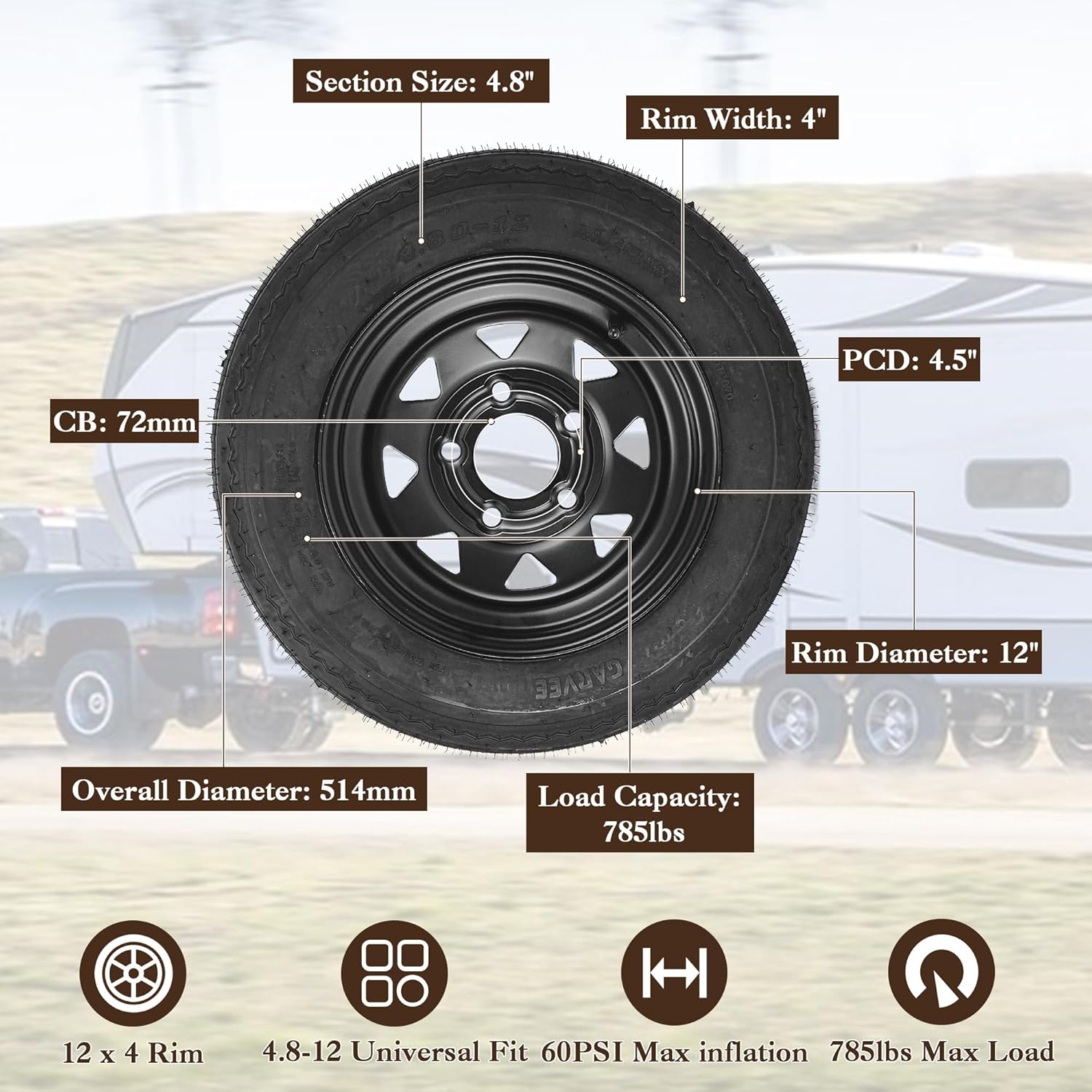 Garvee 4PG0-GT5SB7KP3IL9W Ope-Wheels-And-Tires - View #2