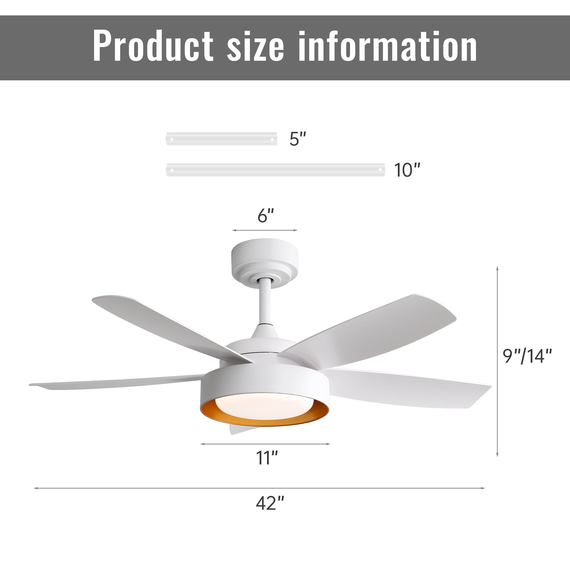 Yardreeze KBS-42K031-WH Ceiling-Fans - View #5