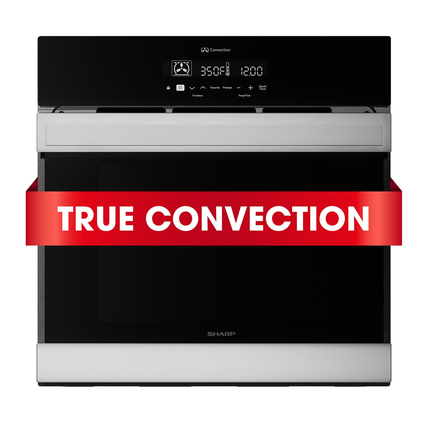 Sharp 24-in Single Electric Wall Oven True Convection (Black 