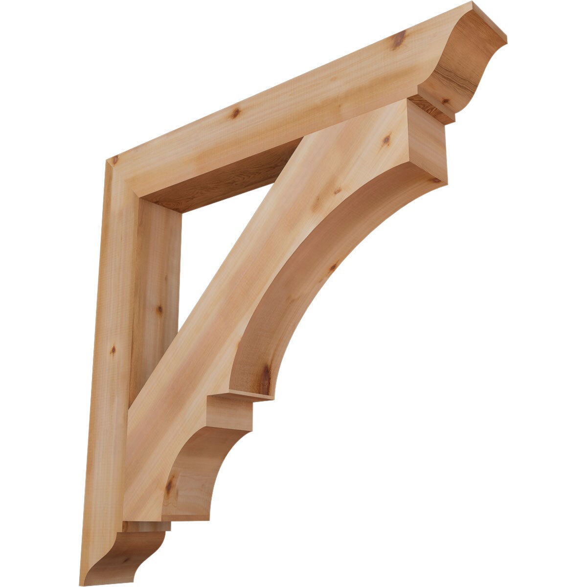 Ekena Millwork BKT06X44X44BOA01SWR Balboa traditional smooth 5-1/2-in x 44-in x 44-in Western red cedar Brown Wood Standard bracket