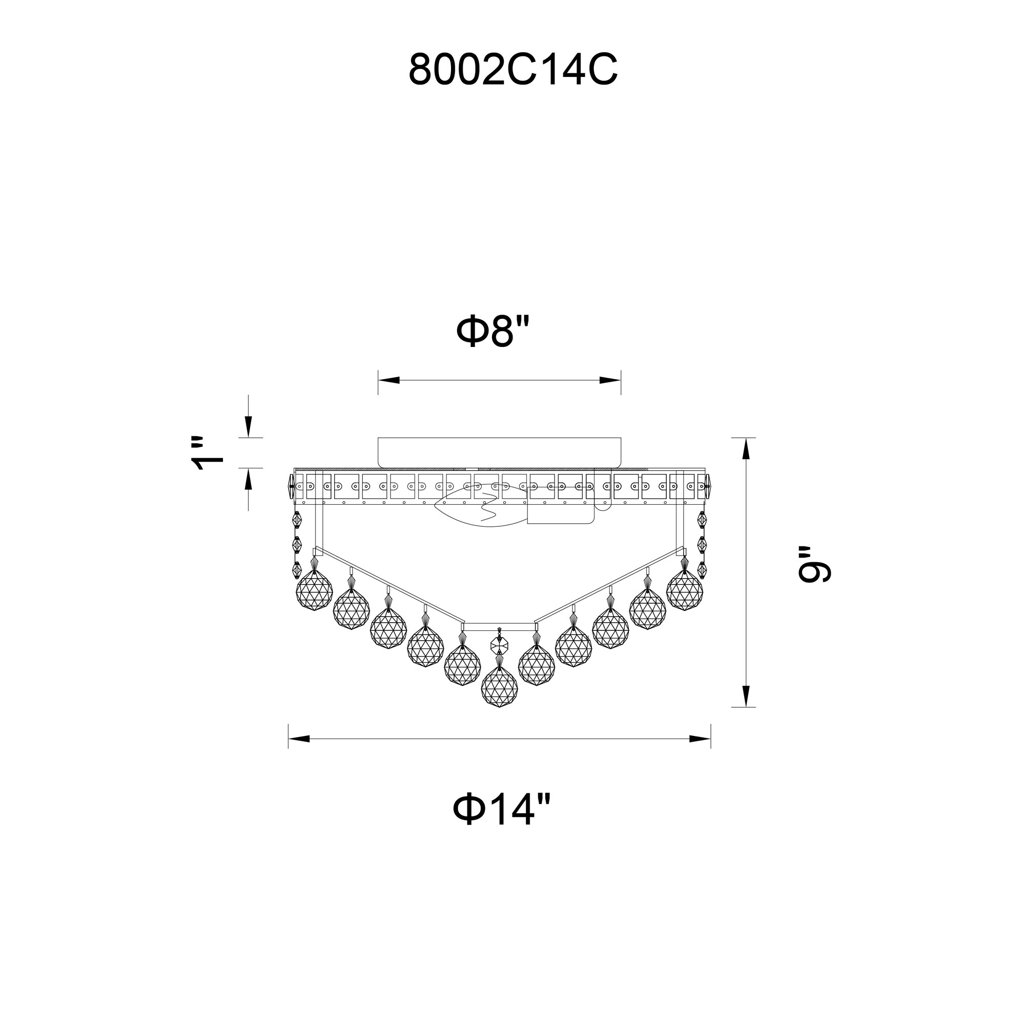 CWI Lighting 8002C14G flushmounts - View #6