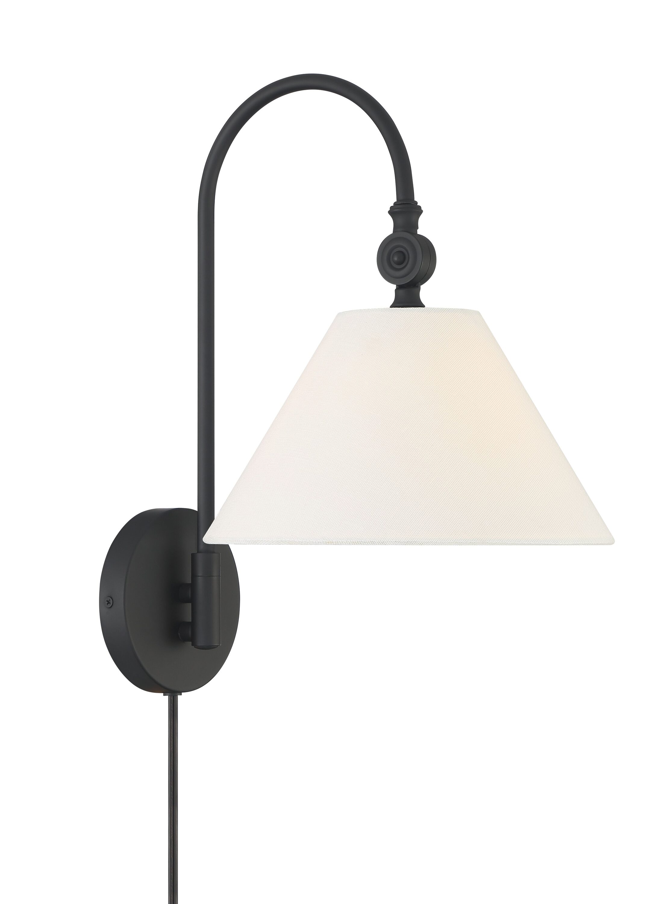 Meridian 10-in W 1-Light Matte Black Led,Incandescent Wall Sconce | - Meridian Lite Trends M90085MBK