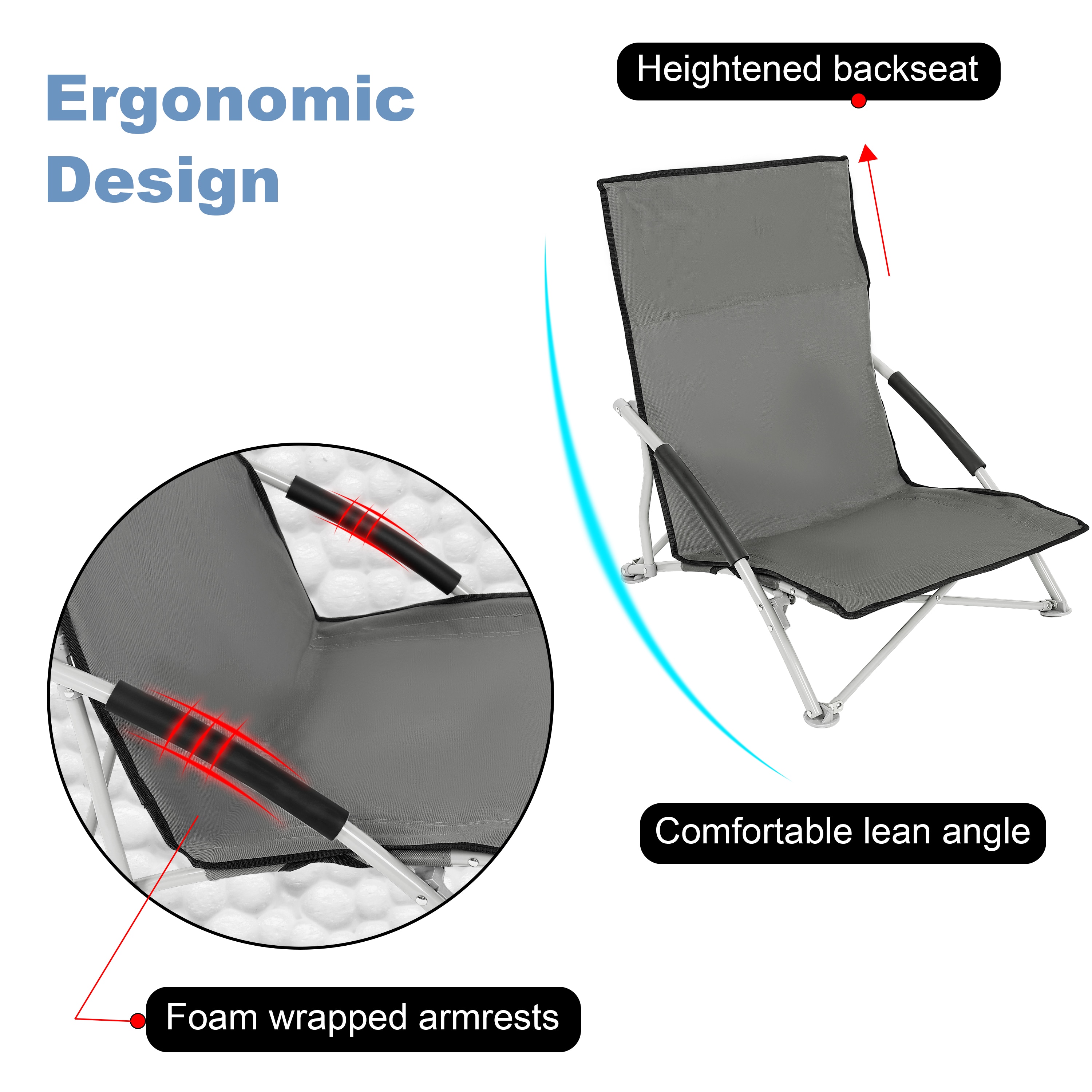 LIVIZA GIG-CC68178BK Beach-Camping-Chairs - View #7