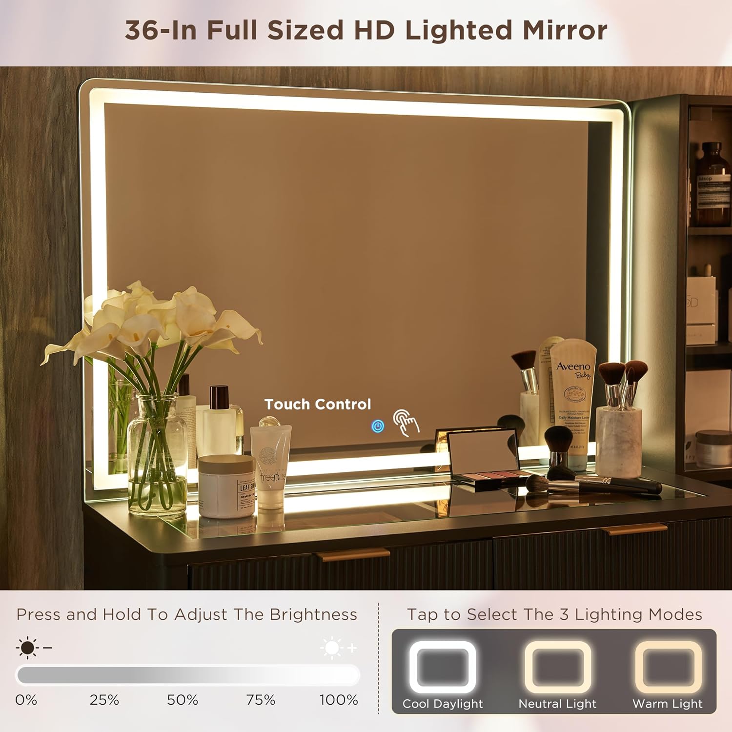 DecorUHome ILSC48VDWM-DGY-PRO Bedroom-Vanities - View #4