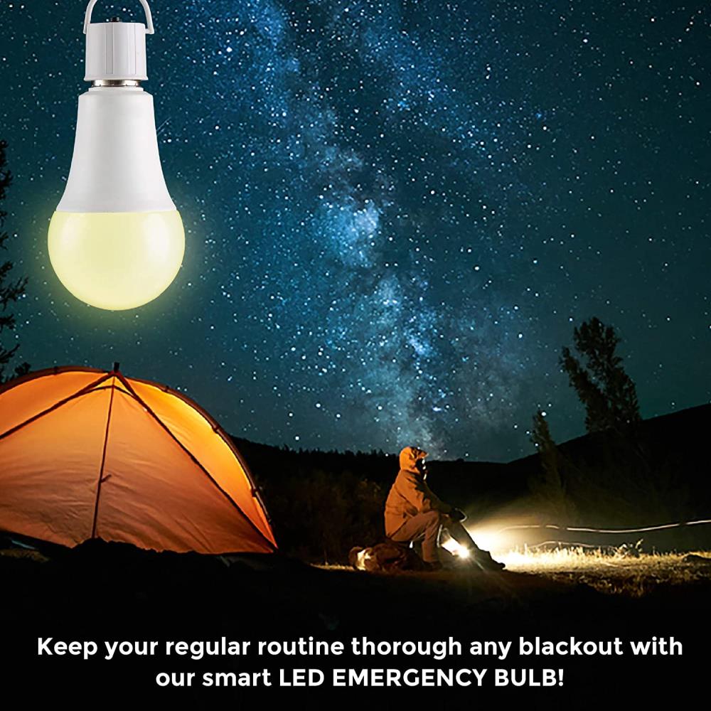 A19 Lighting Rechargeable Emergency Light Bulb Outdoor Hook Portable with  Built-in Battery Battery LED Light Bulb Camping LED Emergency Lamp - China  LED Light Bulbs, Camping Lamp