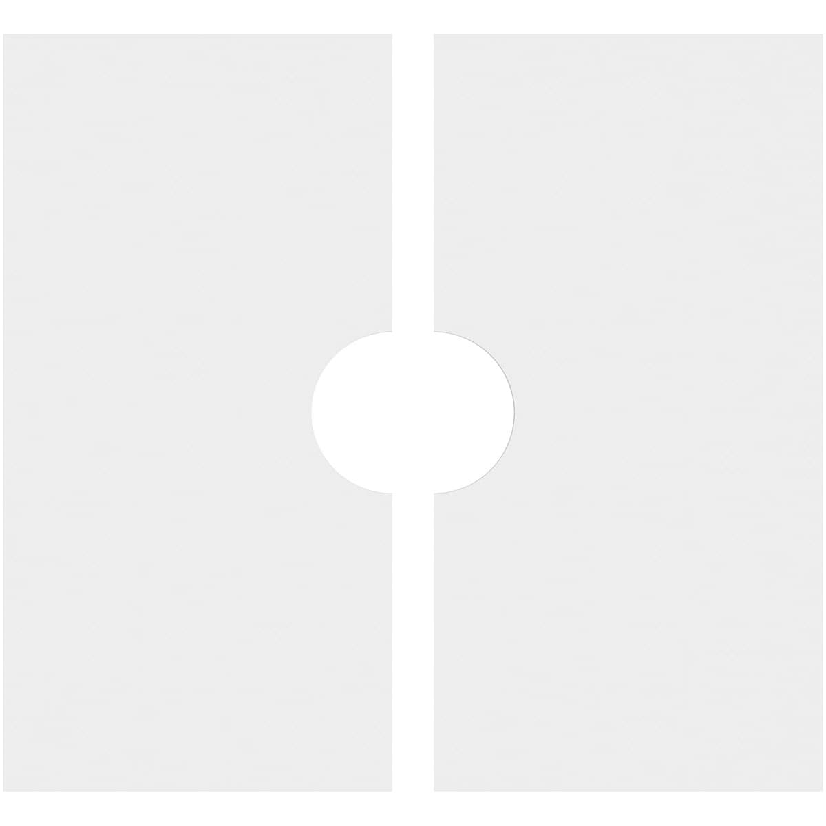 14" White PVC Contemporary Two-Piece Ceiling Medallion