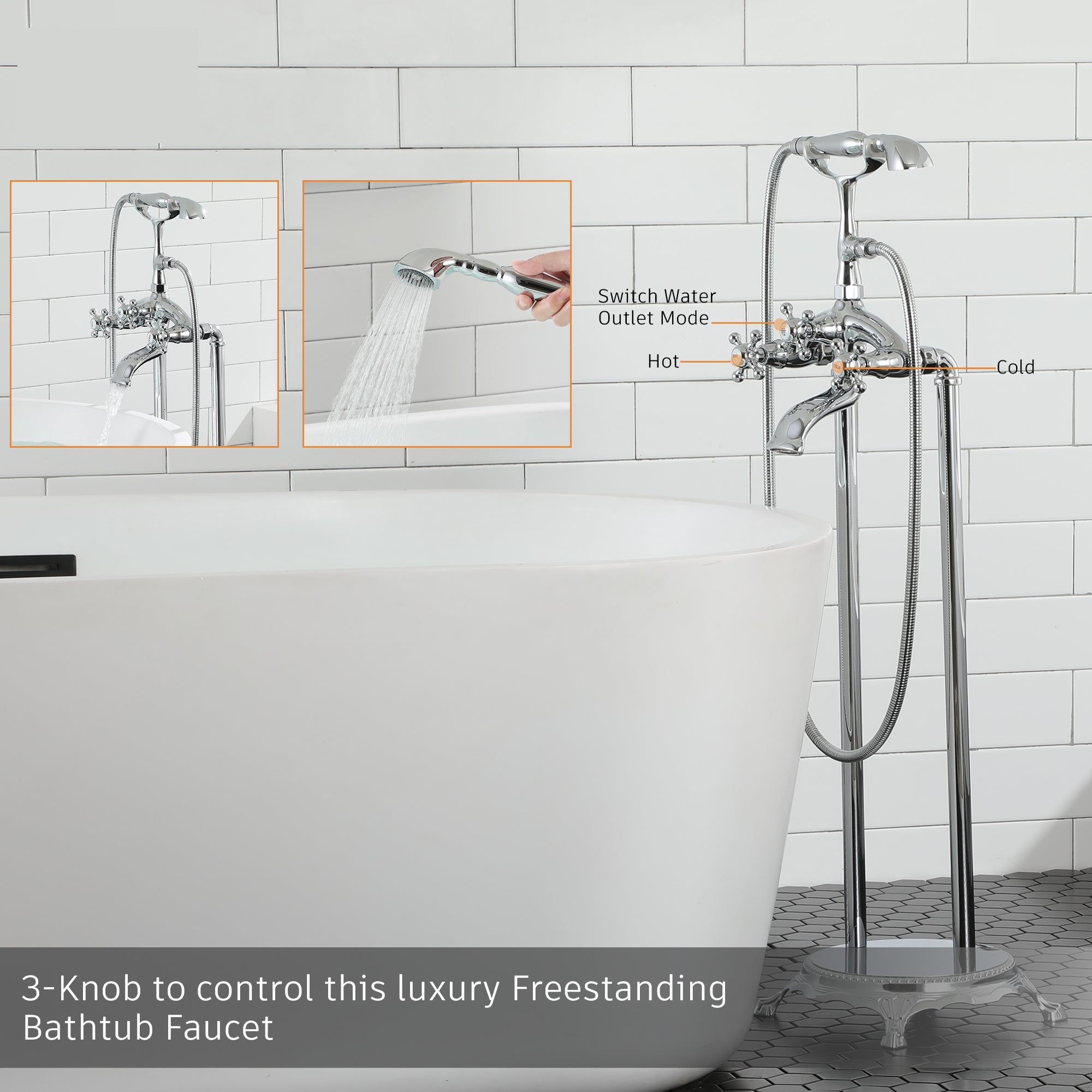 Boyel Living BL09-CP Roman-Tub-Faucets - View #6
