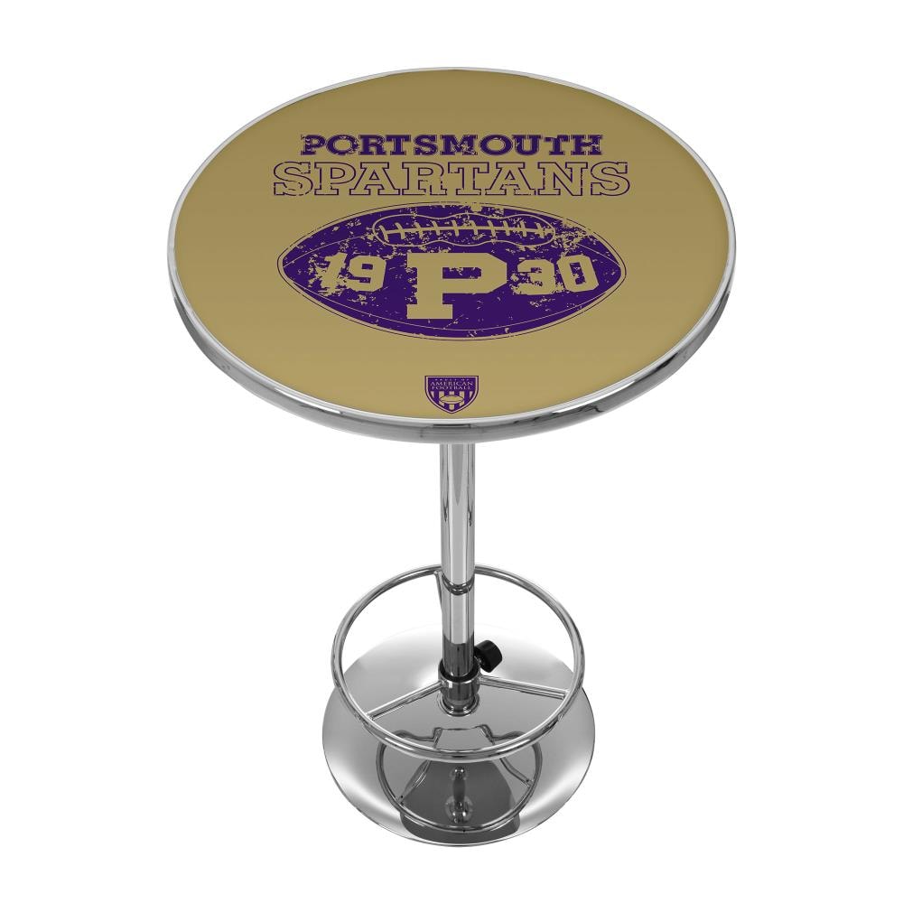 Trademark Gameroom VAF2000-PS Pub Tables Chrome Round Traditional Bar Table, Composite with Metal Pedestal Base 27.375-in L x 42-in H