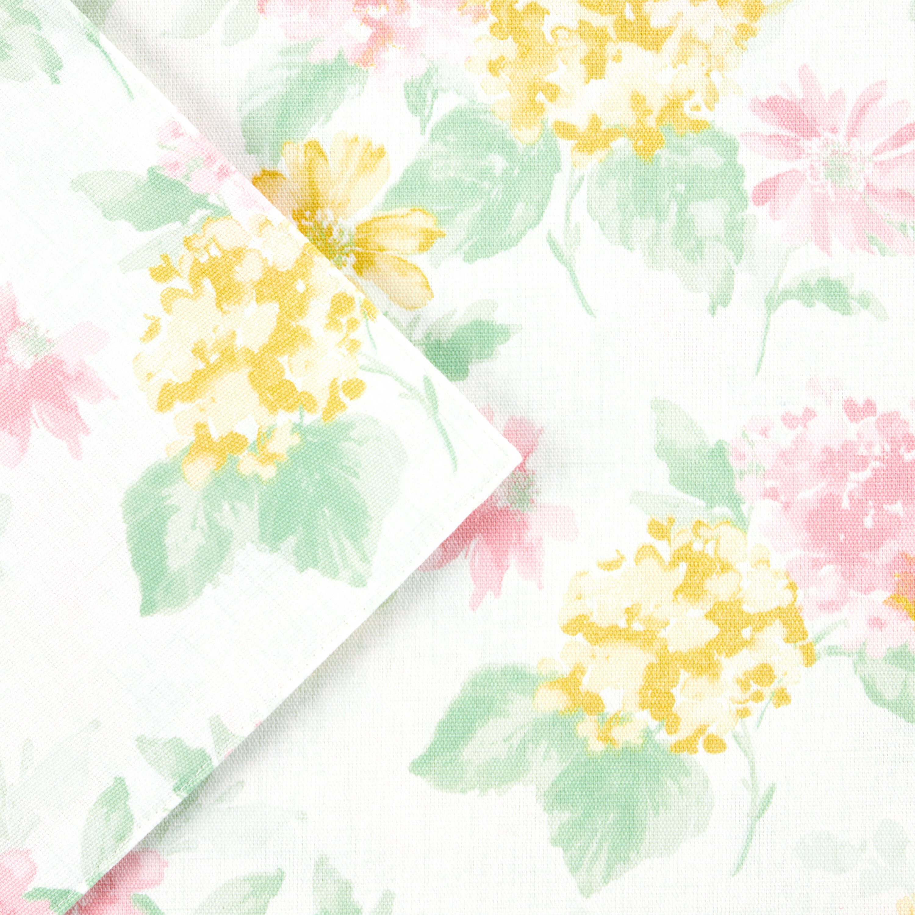 Amber Floral Pink and Yellow Cotton-Blend Placemats Set of 4