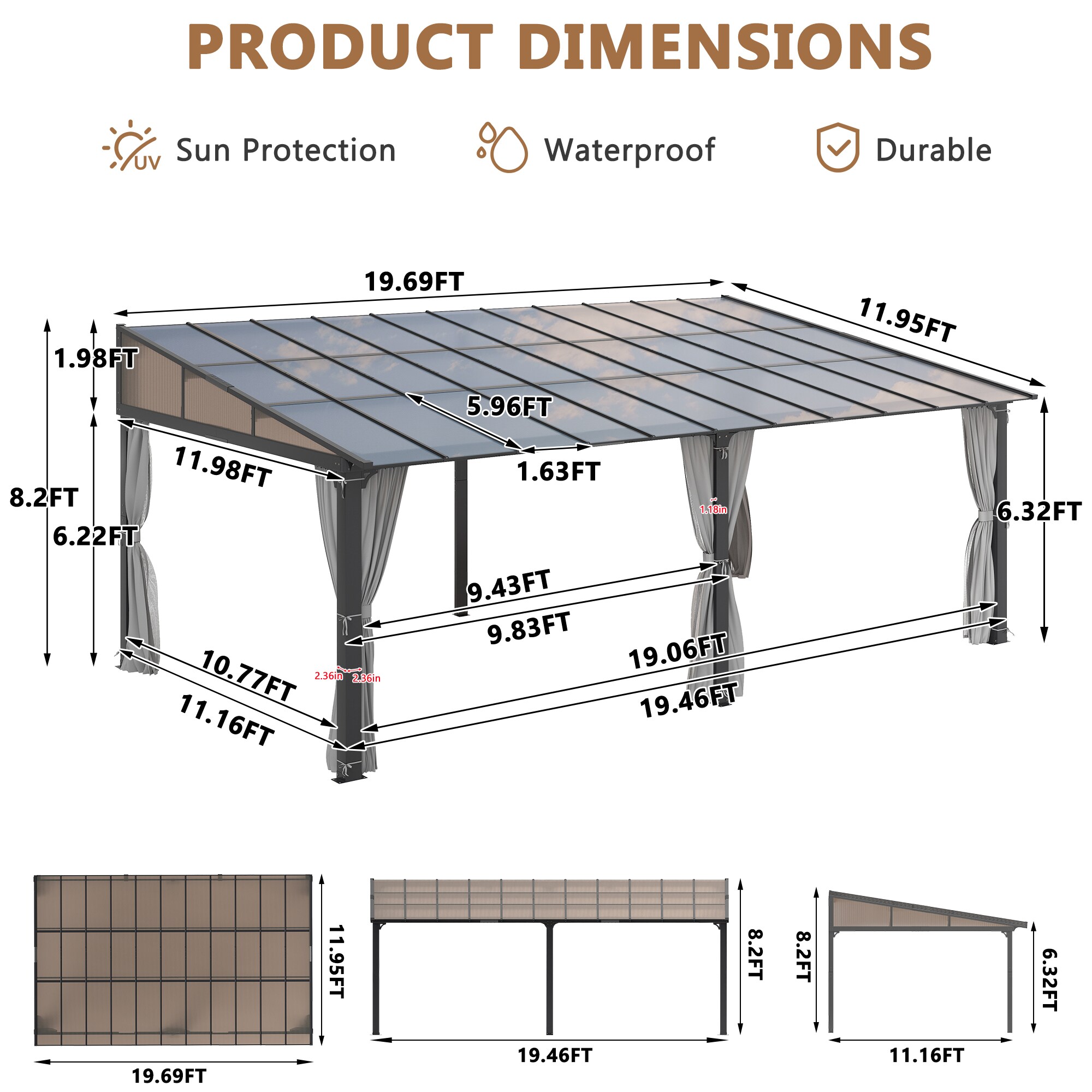 Coveronics LW-WM24G059A Wood-Resin-Gazebos - View #5