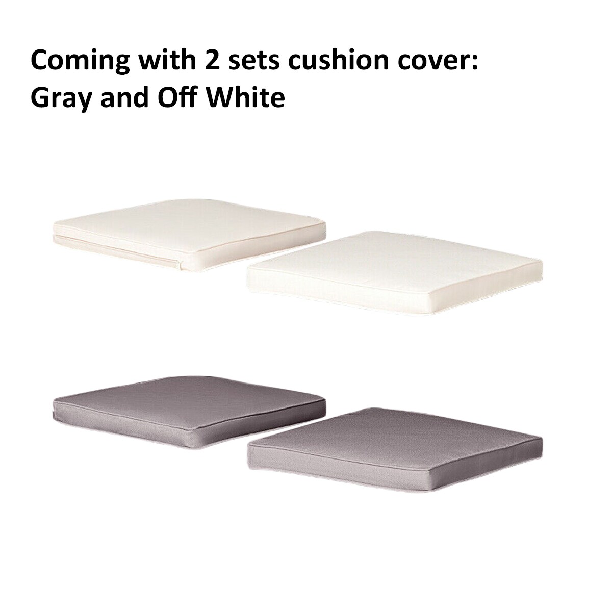 WELLFOR OUJ68745WH-GR Patio-Dining-Sets - View #5