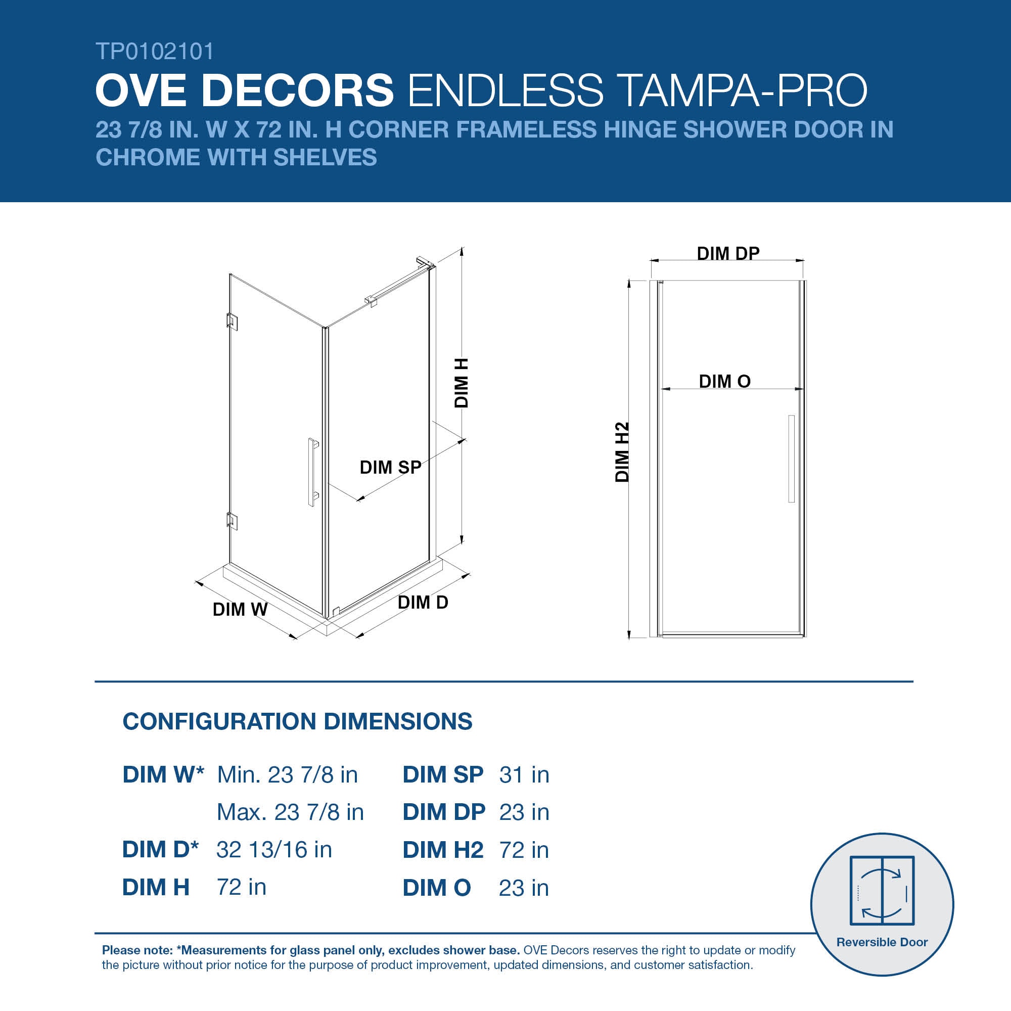 OVE Decors 828796081658 Shower-Doors - View #16