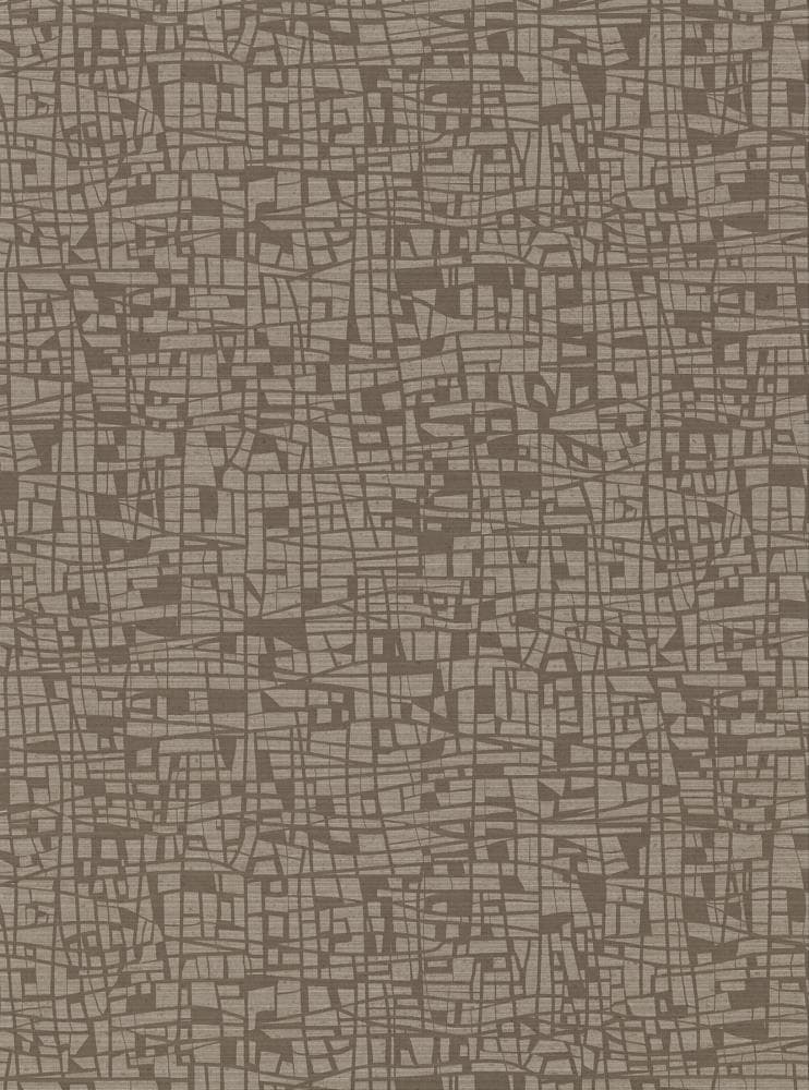 Warner Textures 2945-1113 60.8-Sq. Feet Brown Vinyl Textured Abstract 3D Unpasted Wallpaper