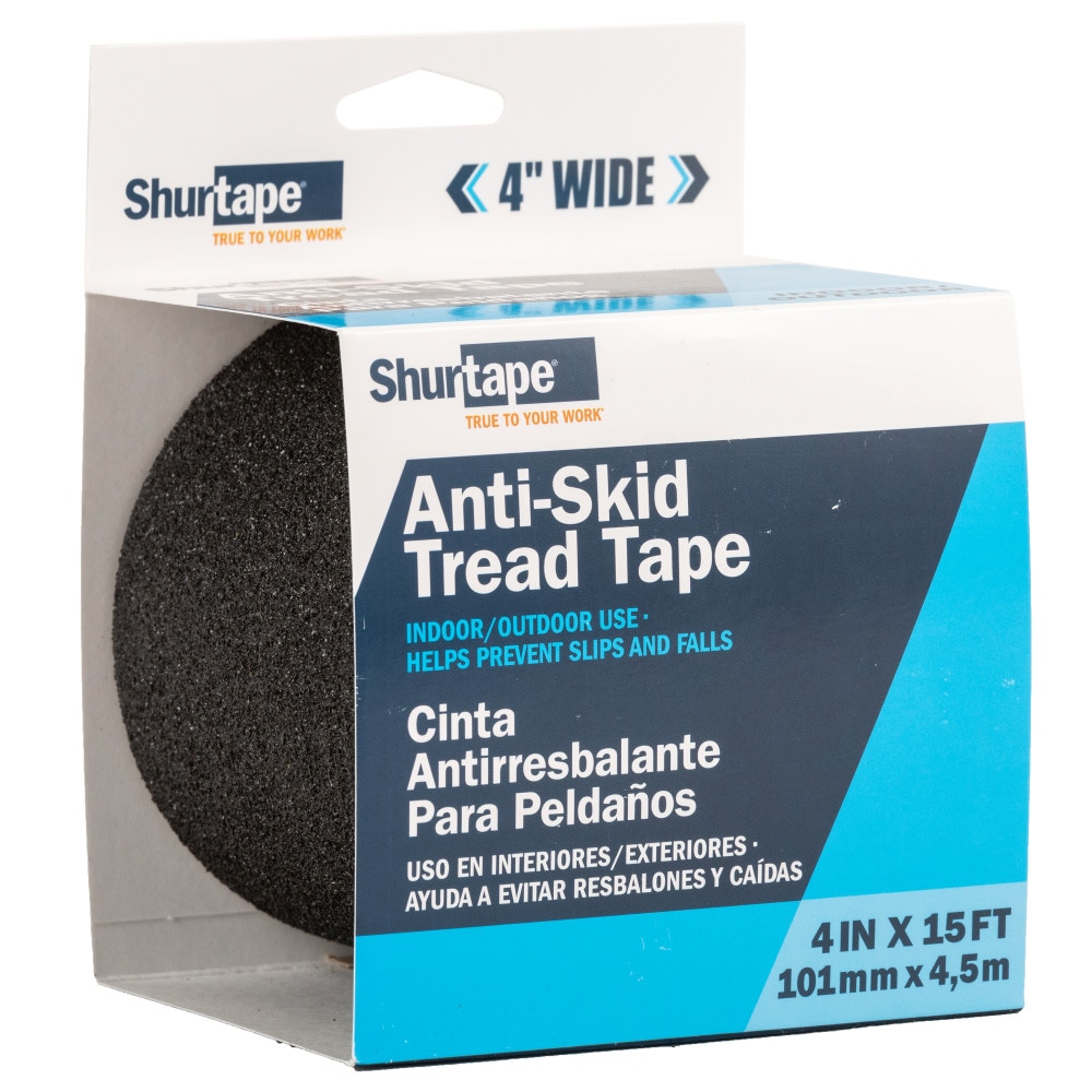 4-in x 15-ft Black Tape Roll Anti-Slip Tape | - Shurtape 124660