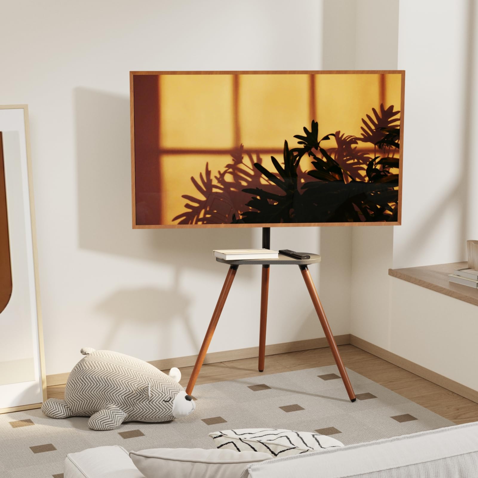 Etokfoks Tripod Easel TV Stand for 43 to 65 Inch Screens Height ...