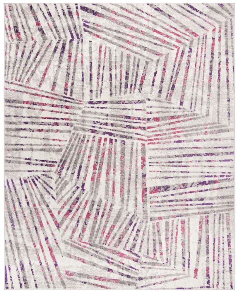 Safavieh SKY191P-9 Skyler Inazi 9 x 12 (ft) Loomed Polypropylene Gray/Pink Rectangular Indoor Abstract Area rug