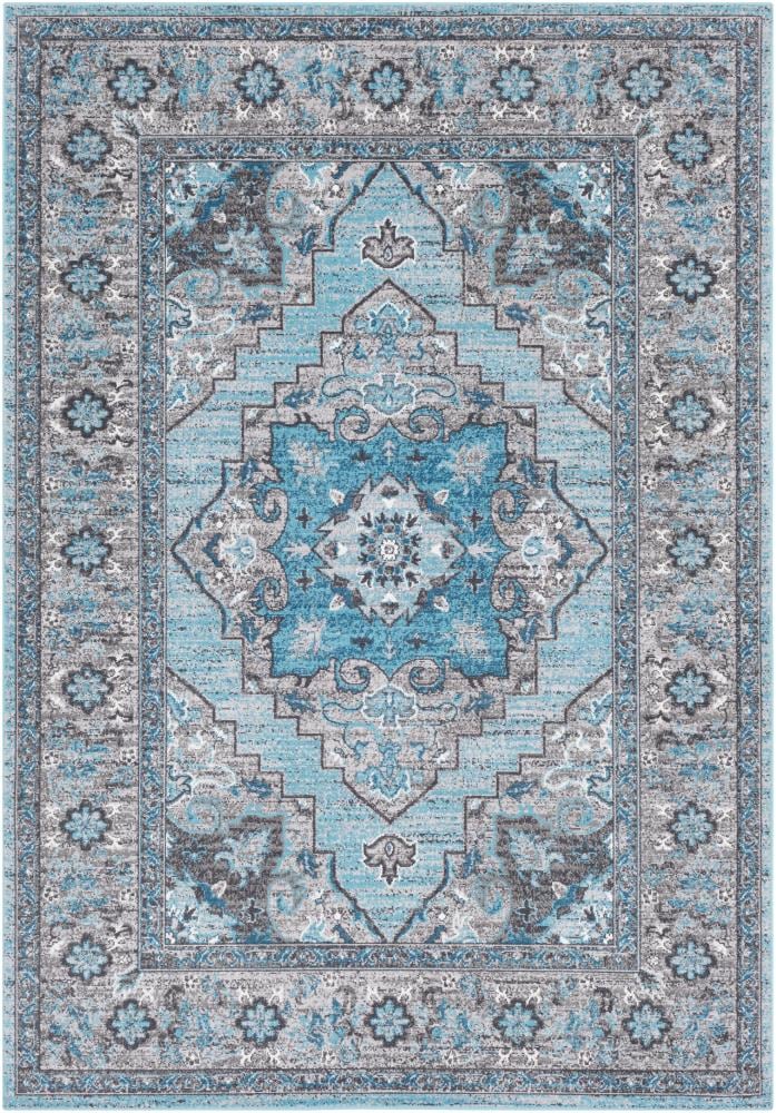 Surya ETS2318-5376 Rafetus 5 X 8 (ft) Teal Medallion Oriental Area Rug