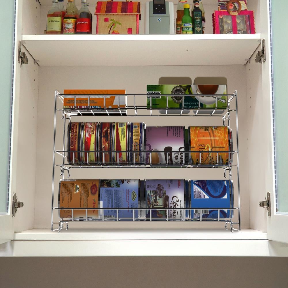 Style Selections 18.7-in W x 25.79-in H 4-Tier Cabinet-mount Metal Door Organizer  in the Cabinet Organizers department at
