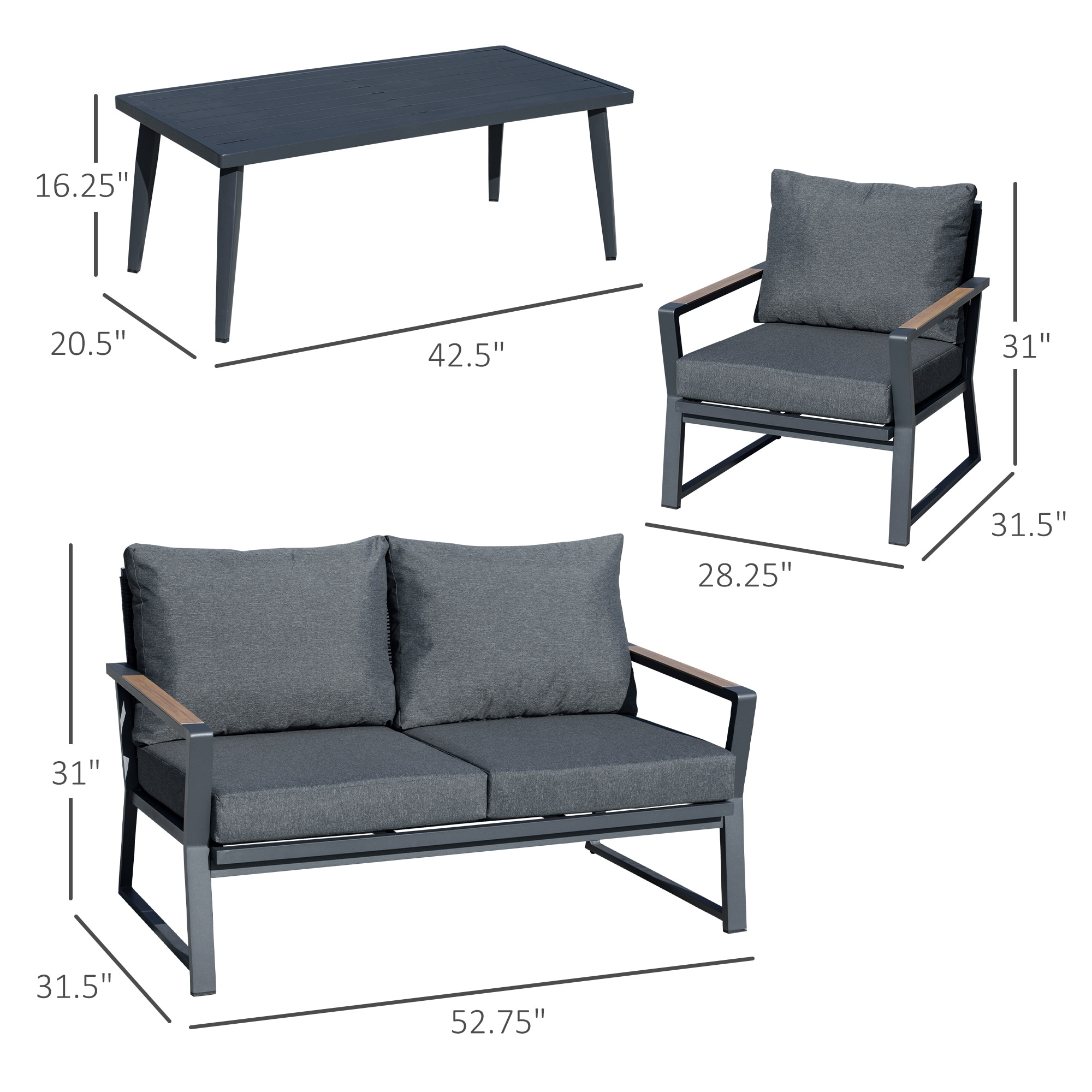 BABOOM BOM-0272ORUST Patio-Conversation-Sets - View #4