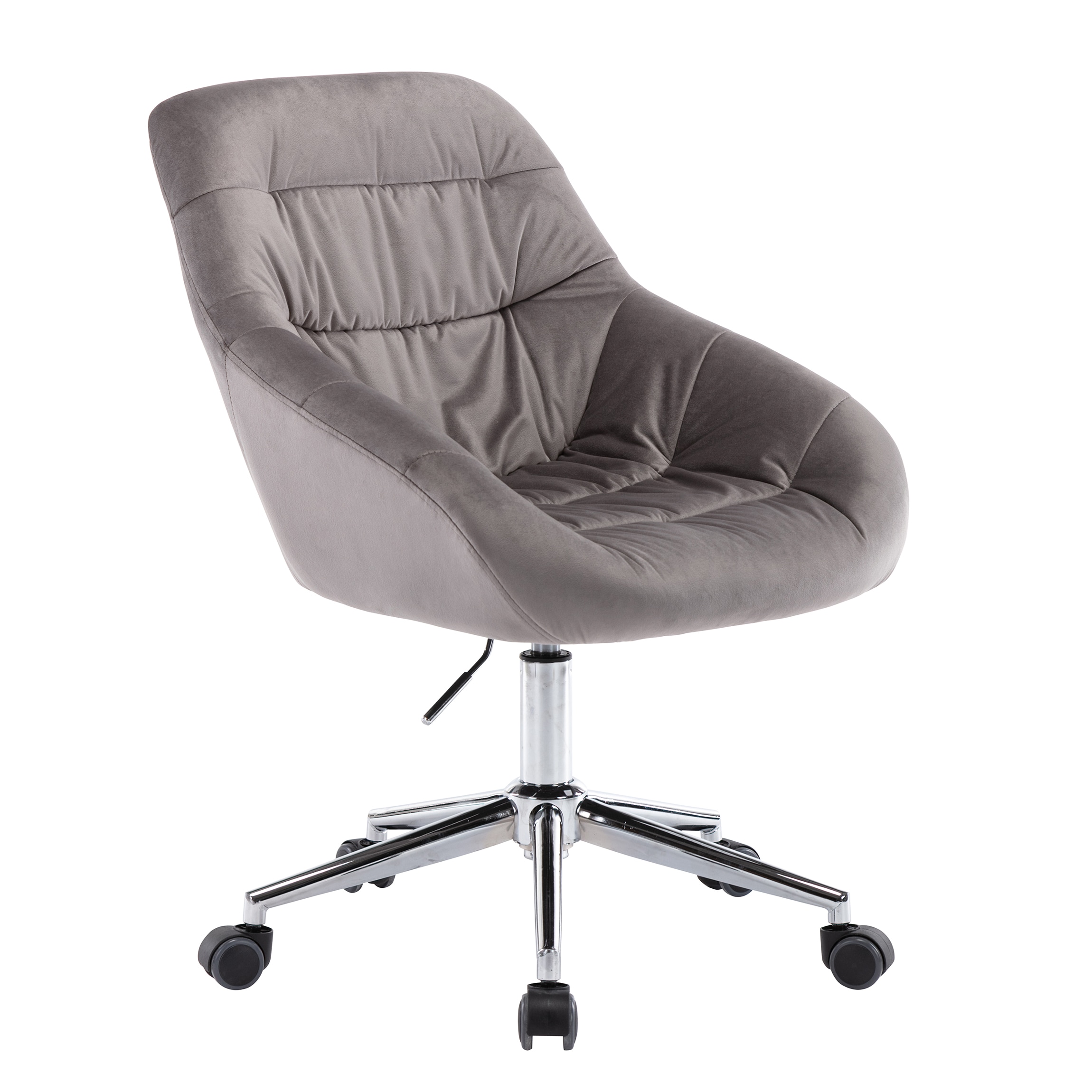 CASAINC WF-HFOF-009DG Home office swivel chair Deep Gray Velvet Seat Contemporary Ergonomic Adjustable Height Swivel Polyurethane Executive Chair