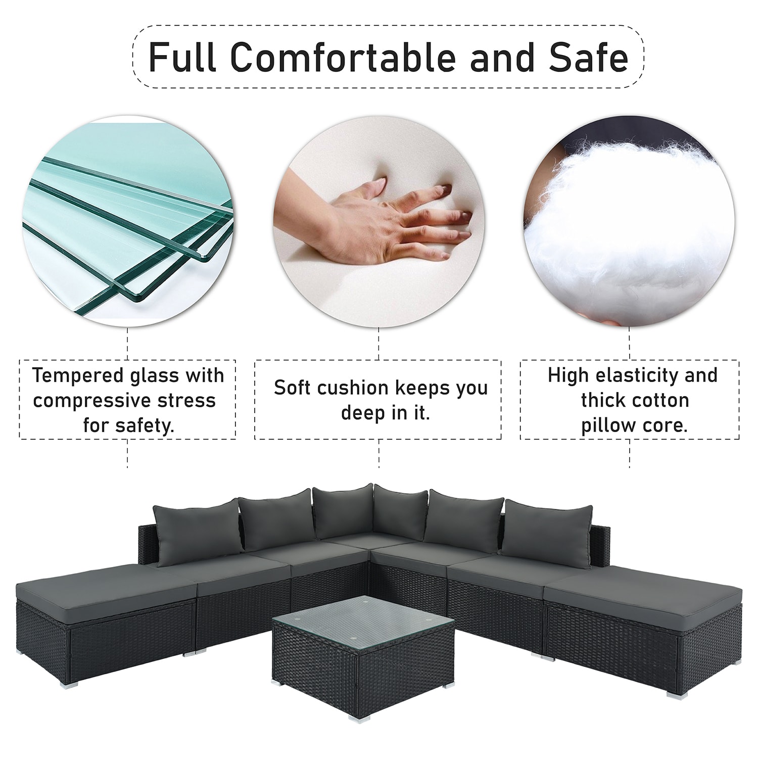 SINOFURN SYA380080GY Patio-Conversation-Sets - View #16
