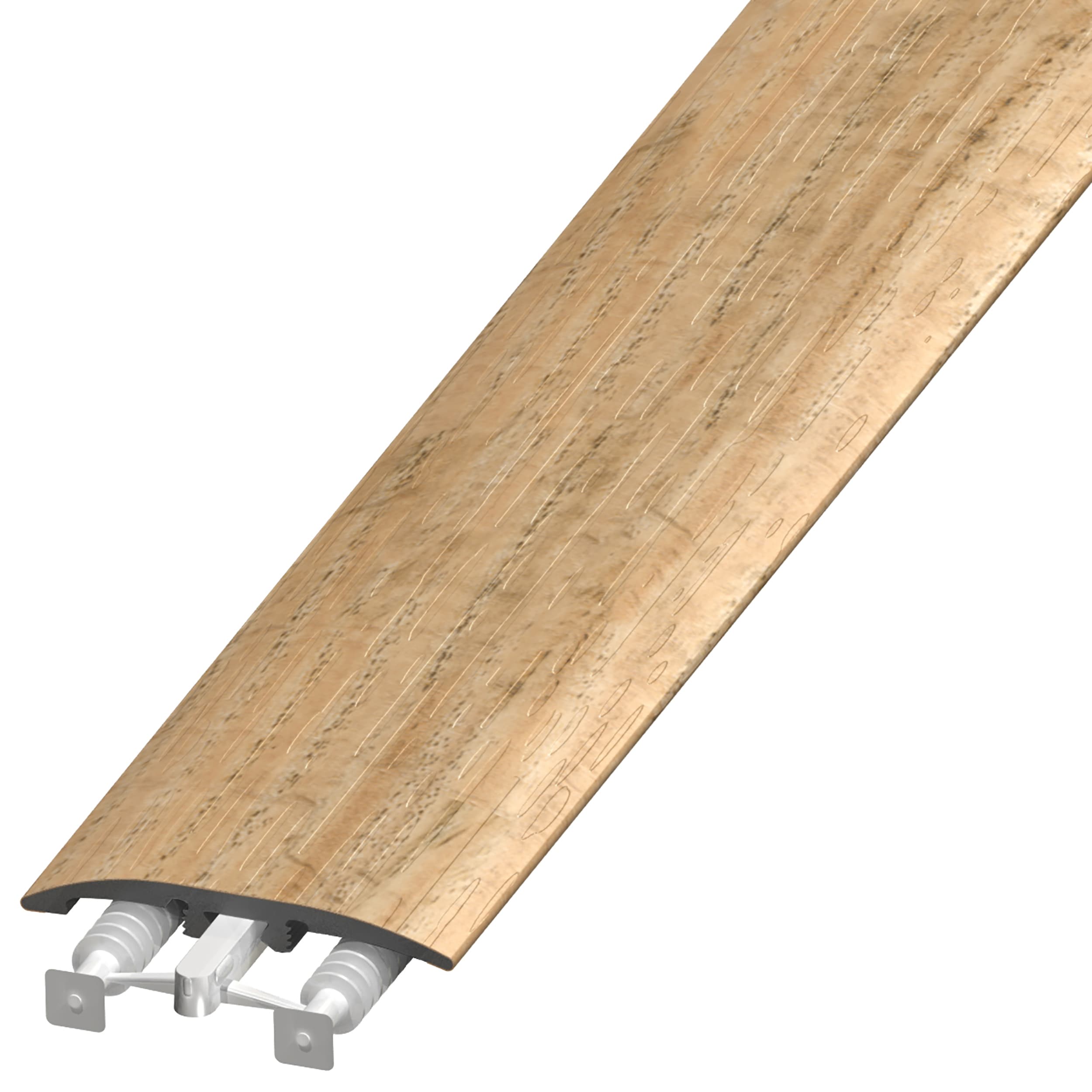 Versatrim SLT-117262-P32 Allura Flex Allura Flex in color Central Oak Prefinished 0.25-in T x 2-in W x 94-in L PVC 3-in-1 T-moulding/Reducer/Endcap