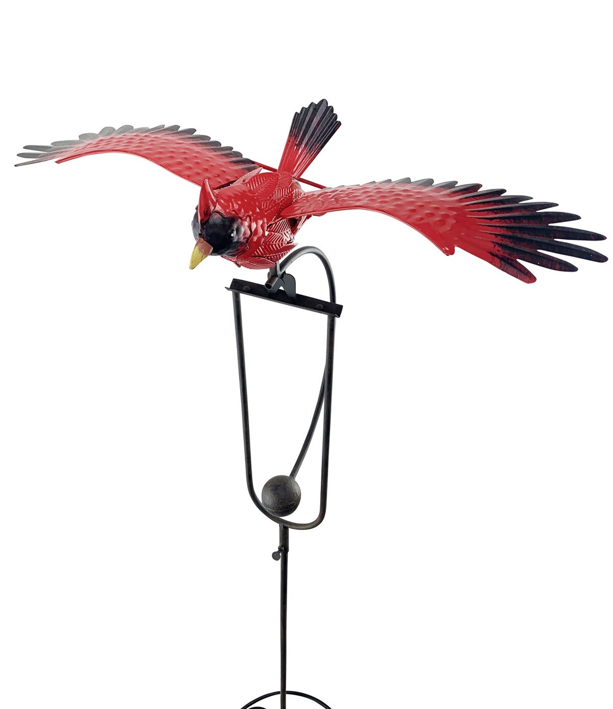 RCS Gifts Red Metal Bird Rocker Stake - 51-in Height - Animal Design ...