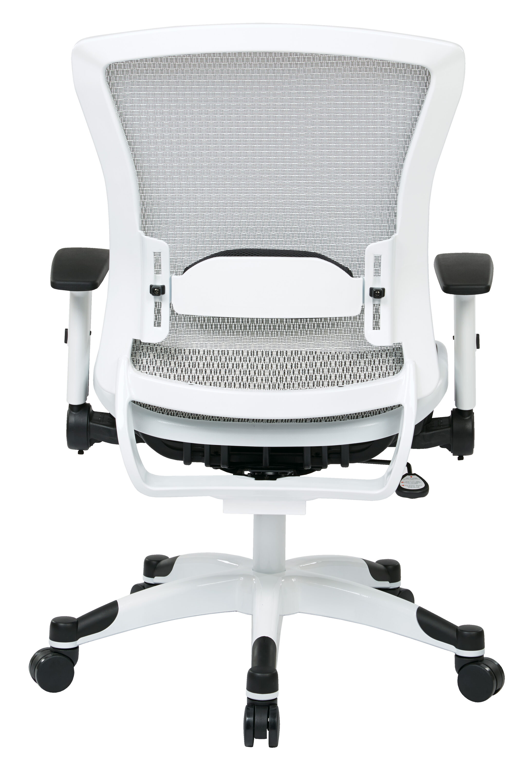 Ergonomic White Mesh Manager's Chair with Adjustable Lumbar Support