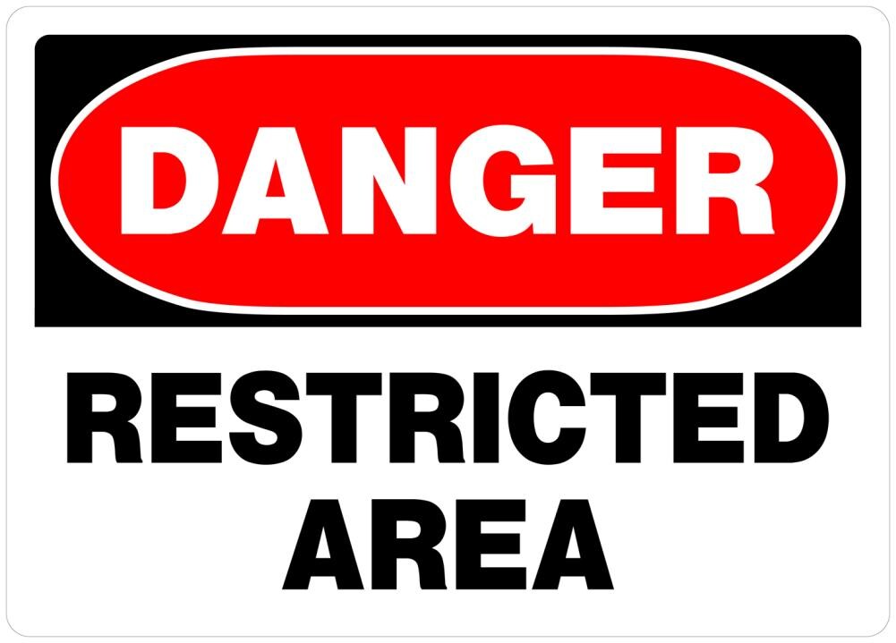 Hillman 842058 10-in x 14-in Aluminum Danger/Warning Sign