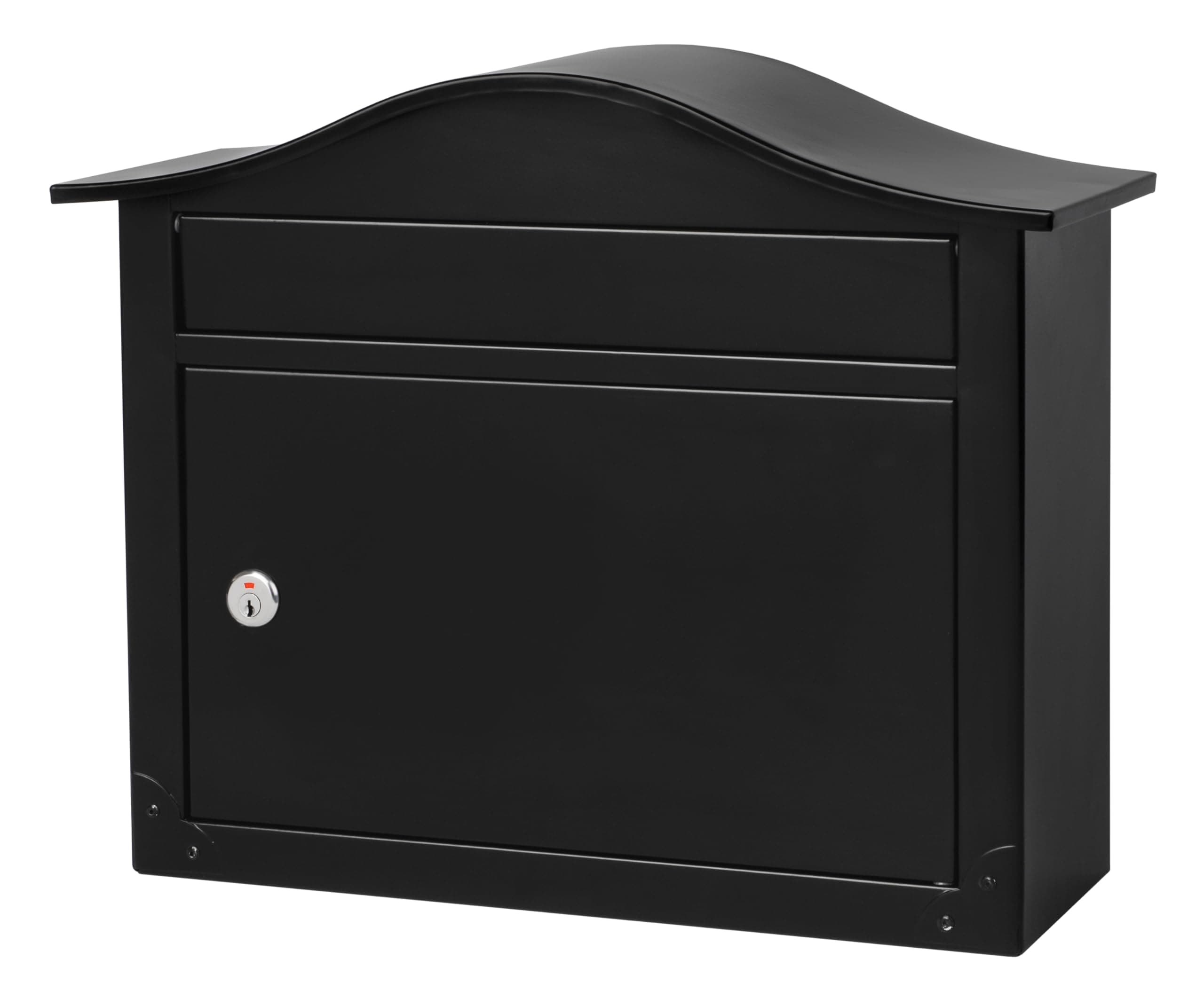 Architectural Mailboxes Saratoga Wall-Mount Lockable Mailbox in Black #2550B-10