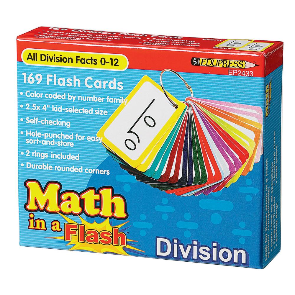 Edupress EP-2433 Math in a Flash Cards, Division