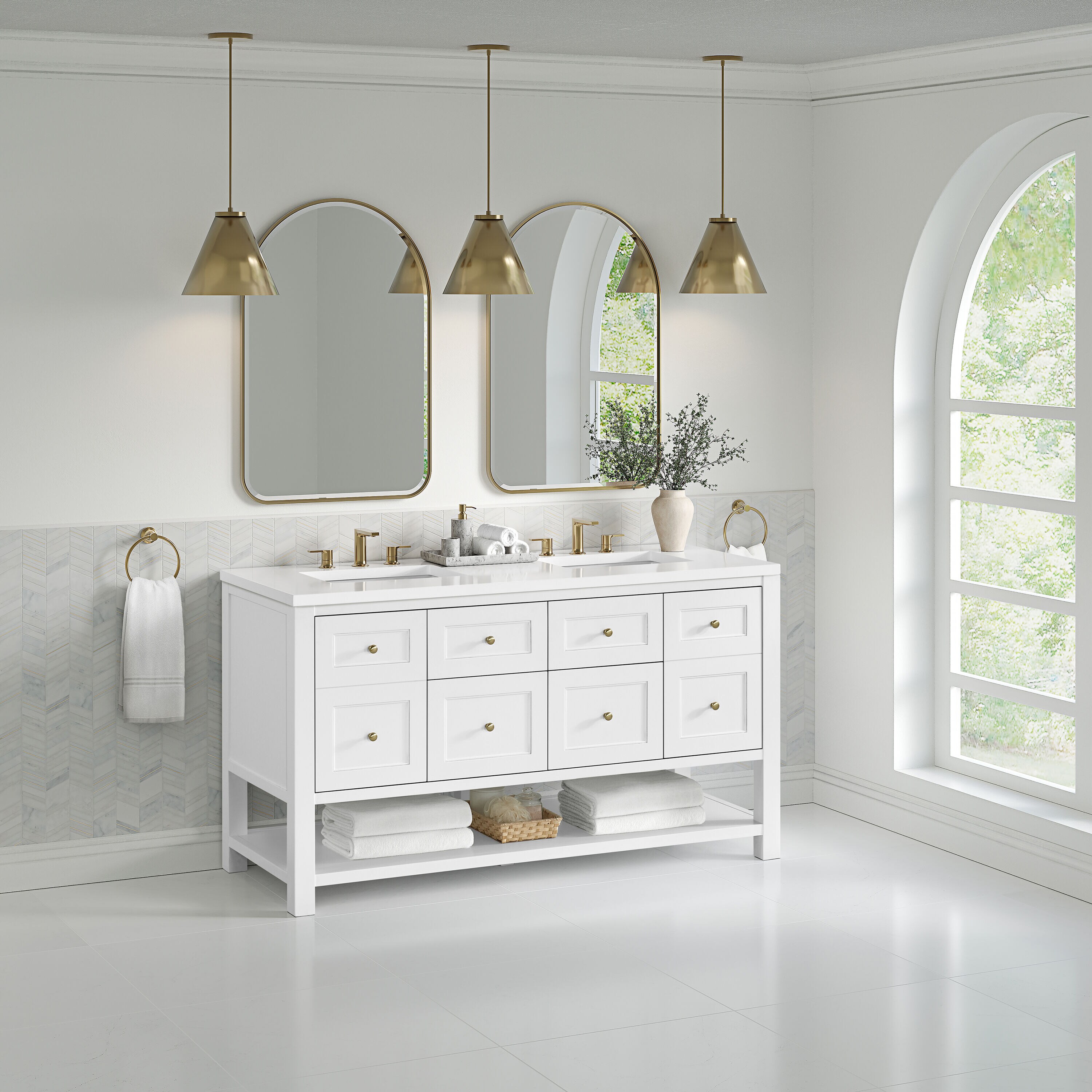 James Martin Vanities 330-V60D-BW-3WZ Bath-Vanity-Combo - View #3