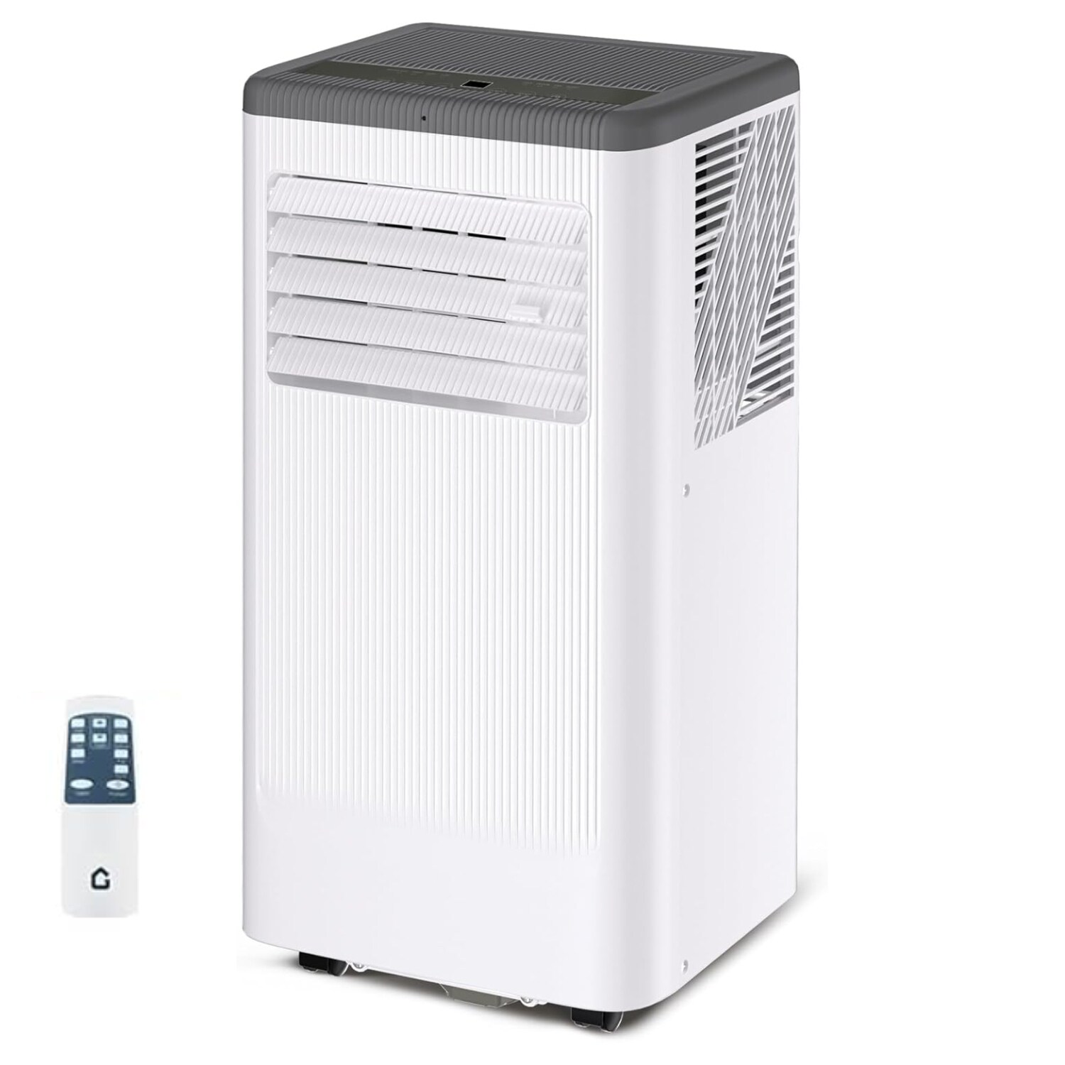 Der Rose LMXPHK-336S-0903BEF9 10000 BTU Portable AC Unit with Remote Control for Rooms up to 560 Sq.ft White/Gray