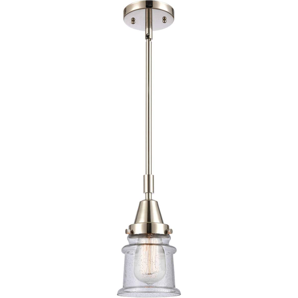 Innovations Lighting  447-1S-PN-G184S-LED Franklin Restoration Small Canton Mini Pendant