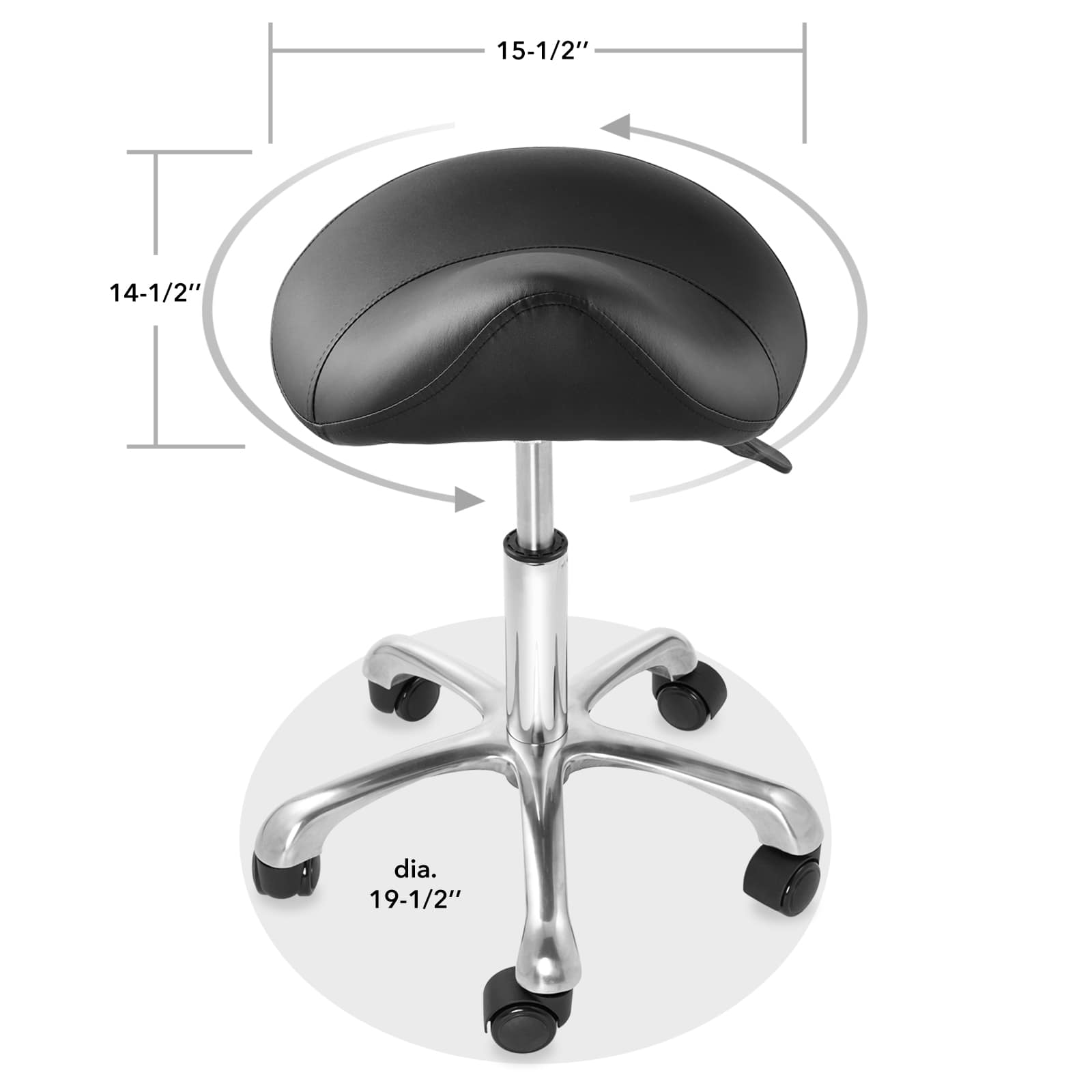 Saloniture SAL-STOOL-217-BLK Office-Chairs - View #6